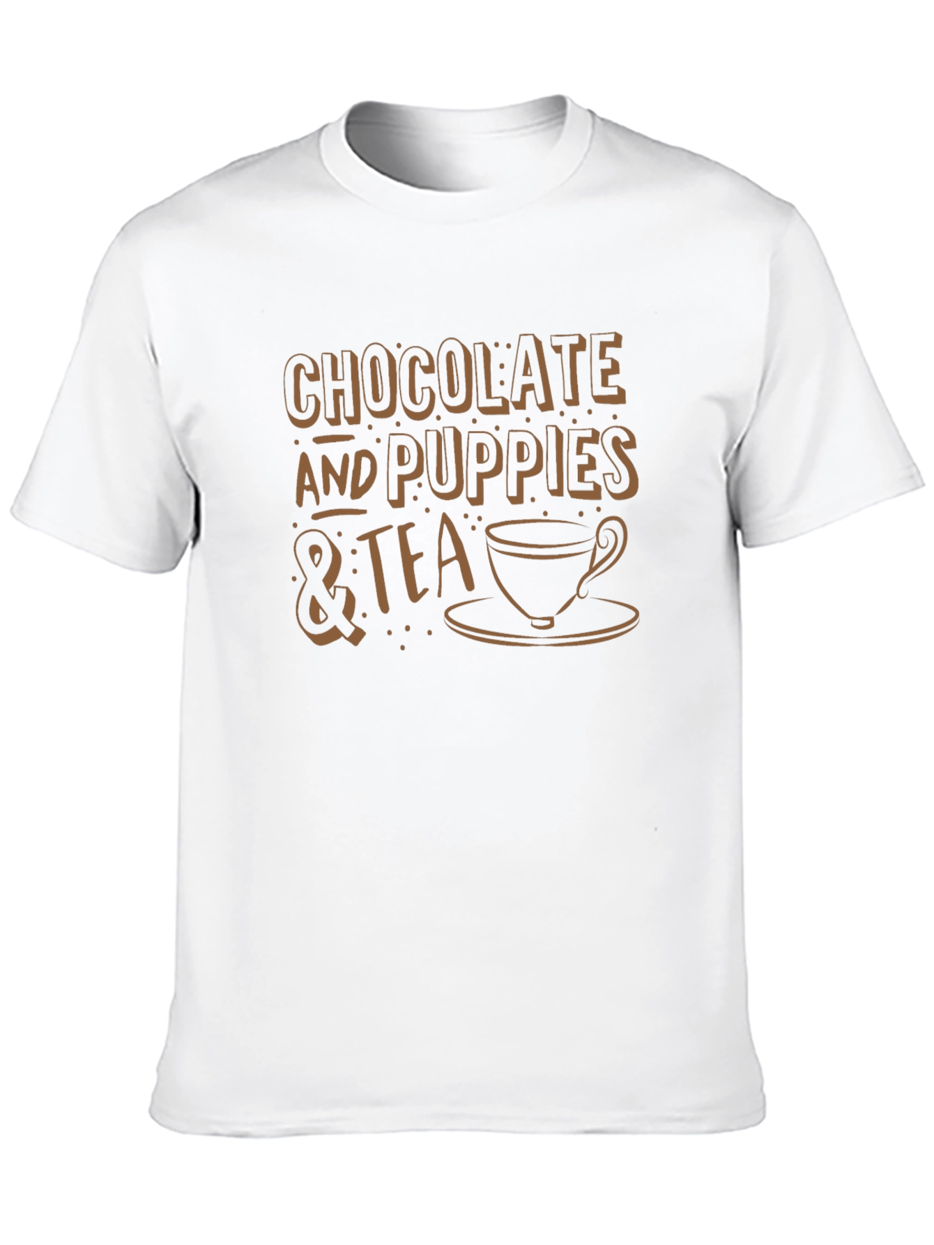 Chocolate Puppies & Tea Graphic T-Shirt