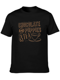 Chocolate Puppies & Tea Graphic T-Shirt