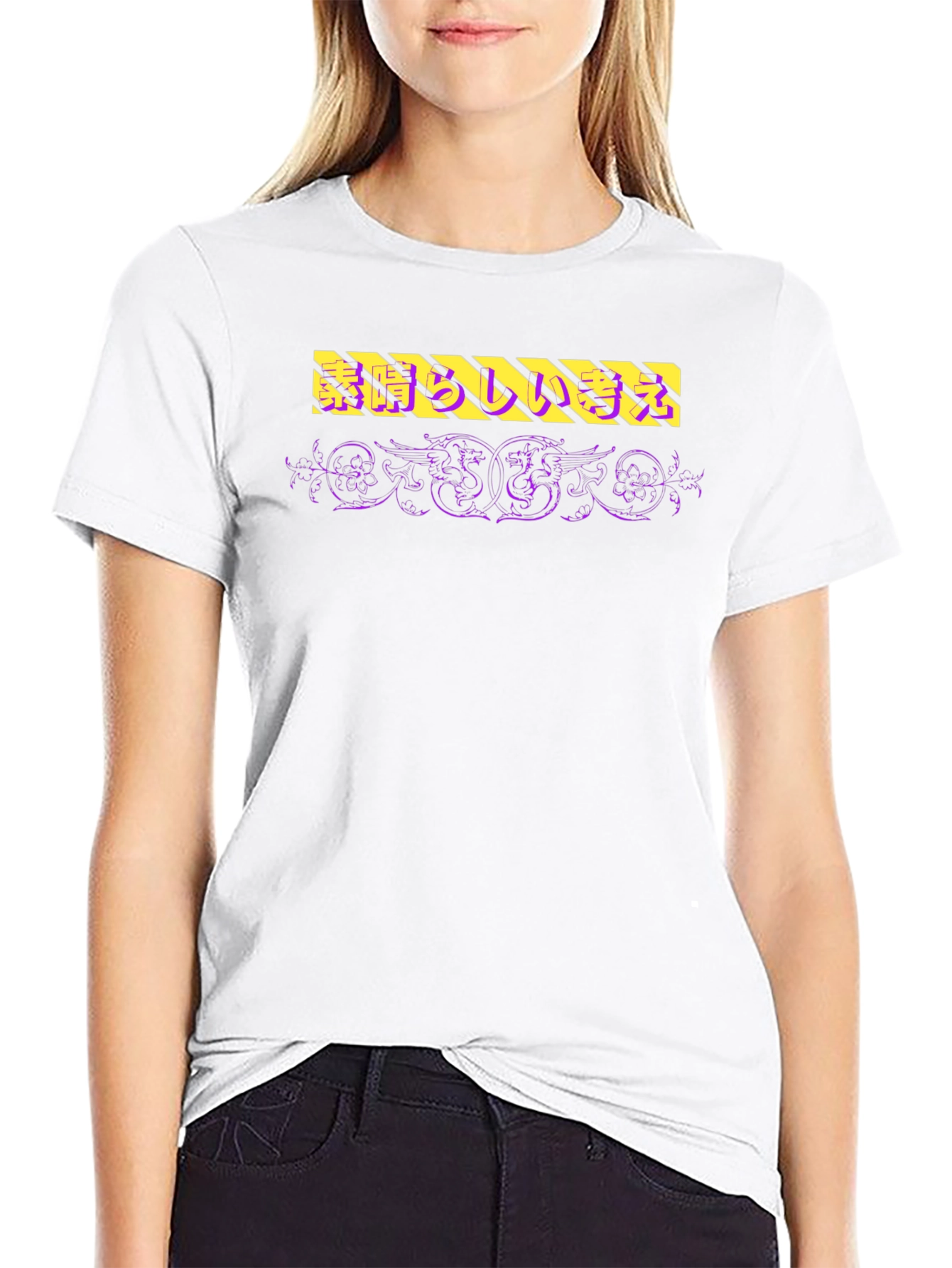 Edgy Graphic Print Crew Neck T-Shirt