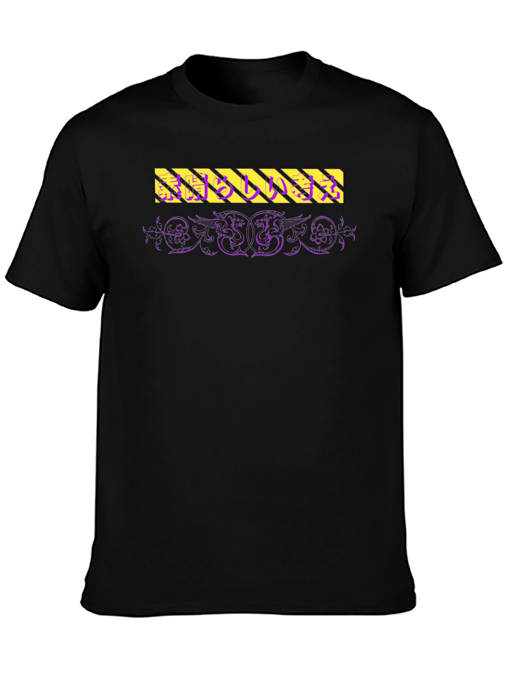 Edgy Graphic Print Crew Neck T-Shirt
