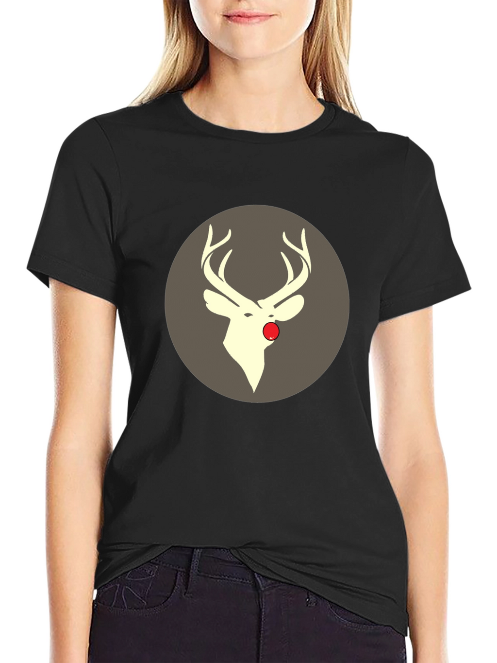 Rudolph Tee - Christmas Deer Graphic T-Shirt
