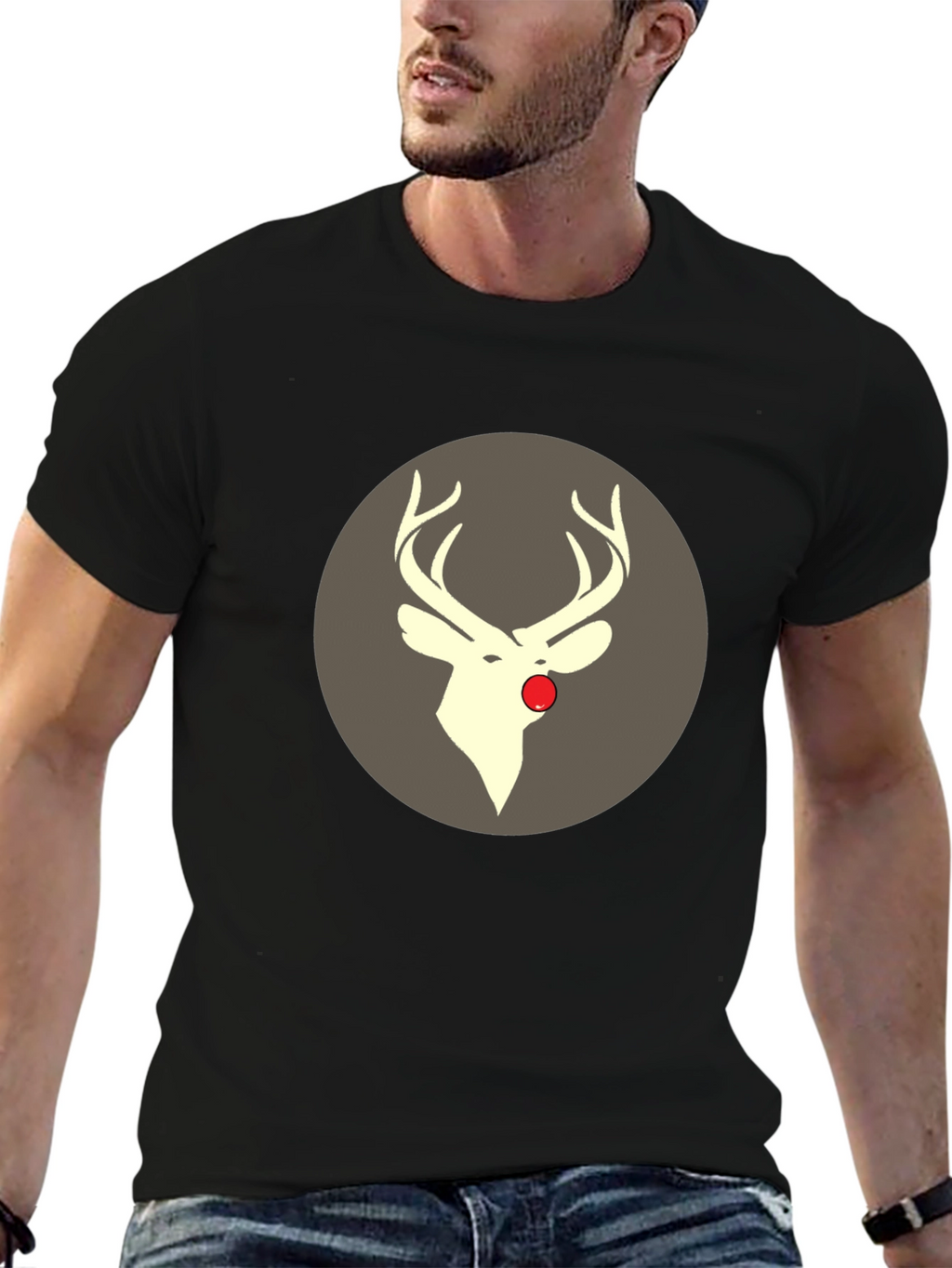 Rudolph Tee - Christmas Deer Graphic T-Shirt