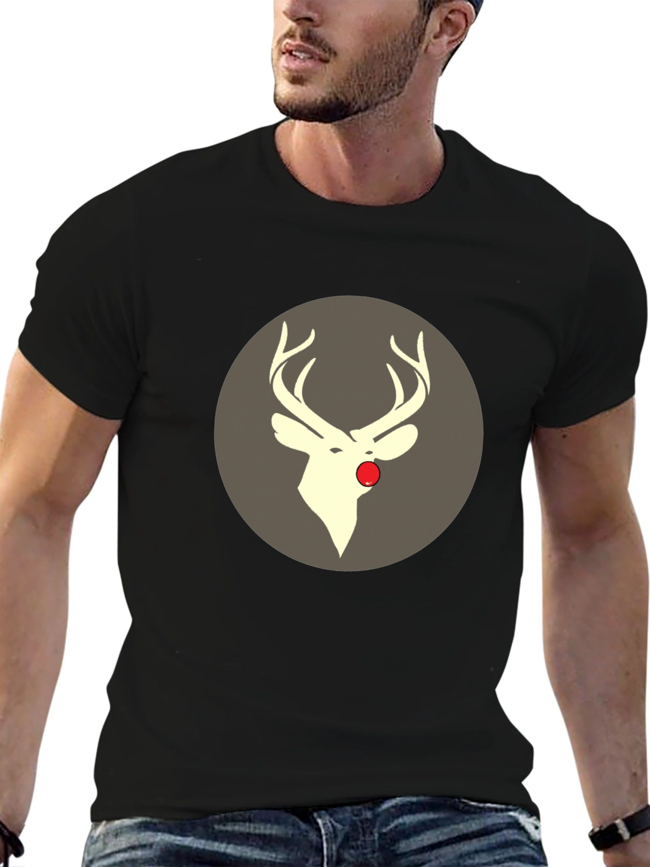 Rudolph Tee - Christmas Deer Graphic T-Shirt
