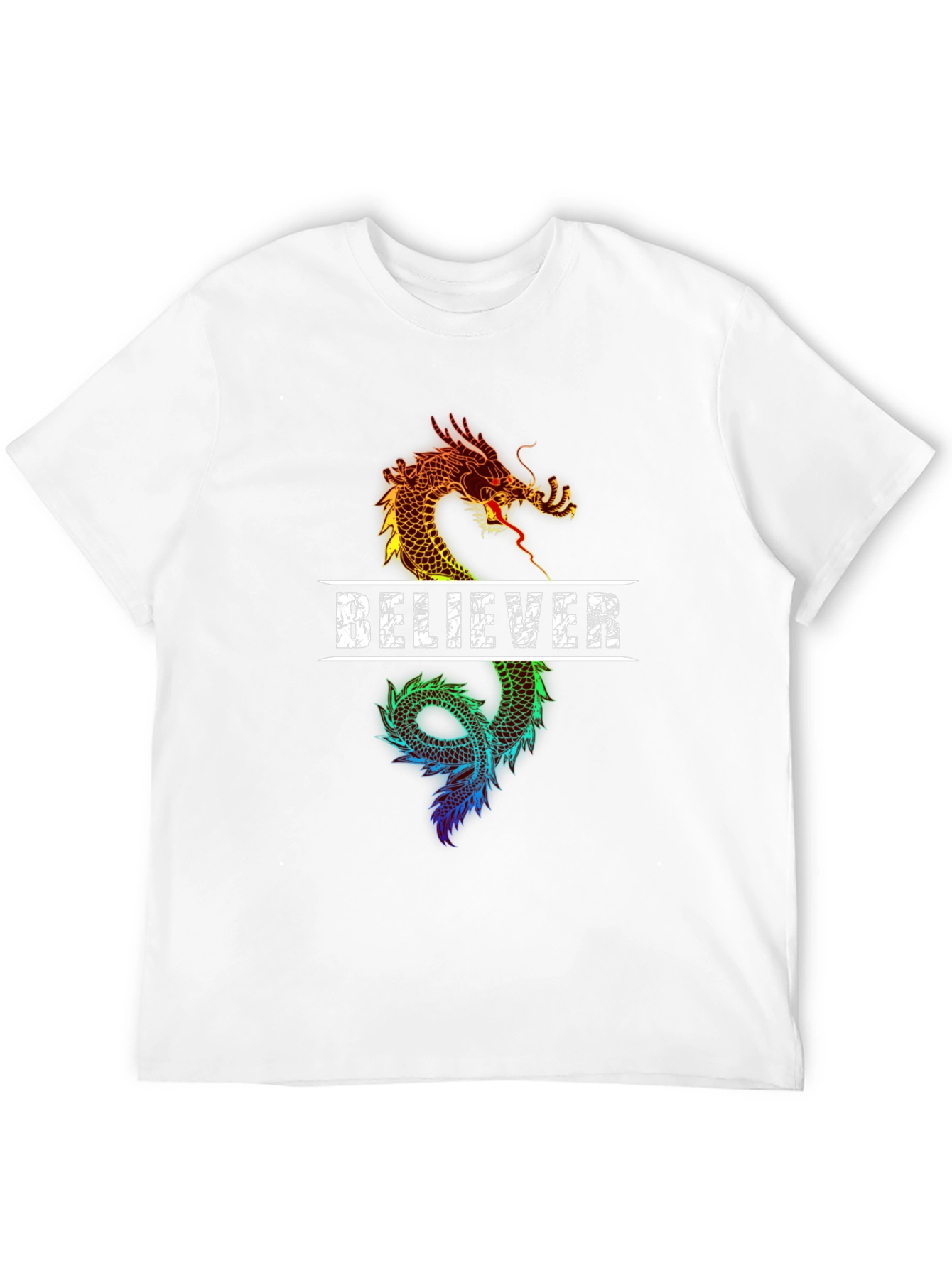 Believer Dragon Graphic Tee - Black