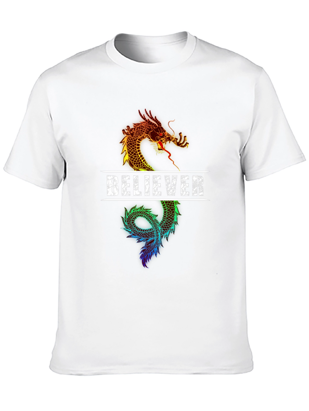 Believer Dragon Graphic Tee - Black