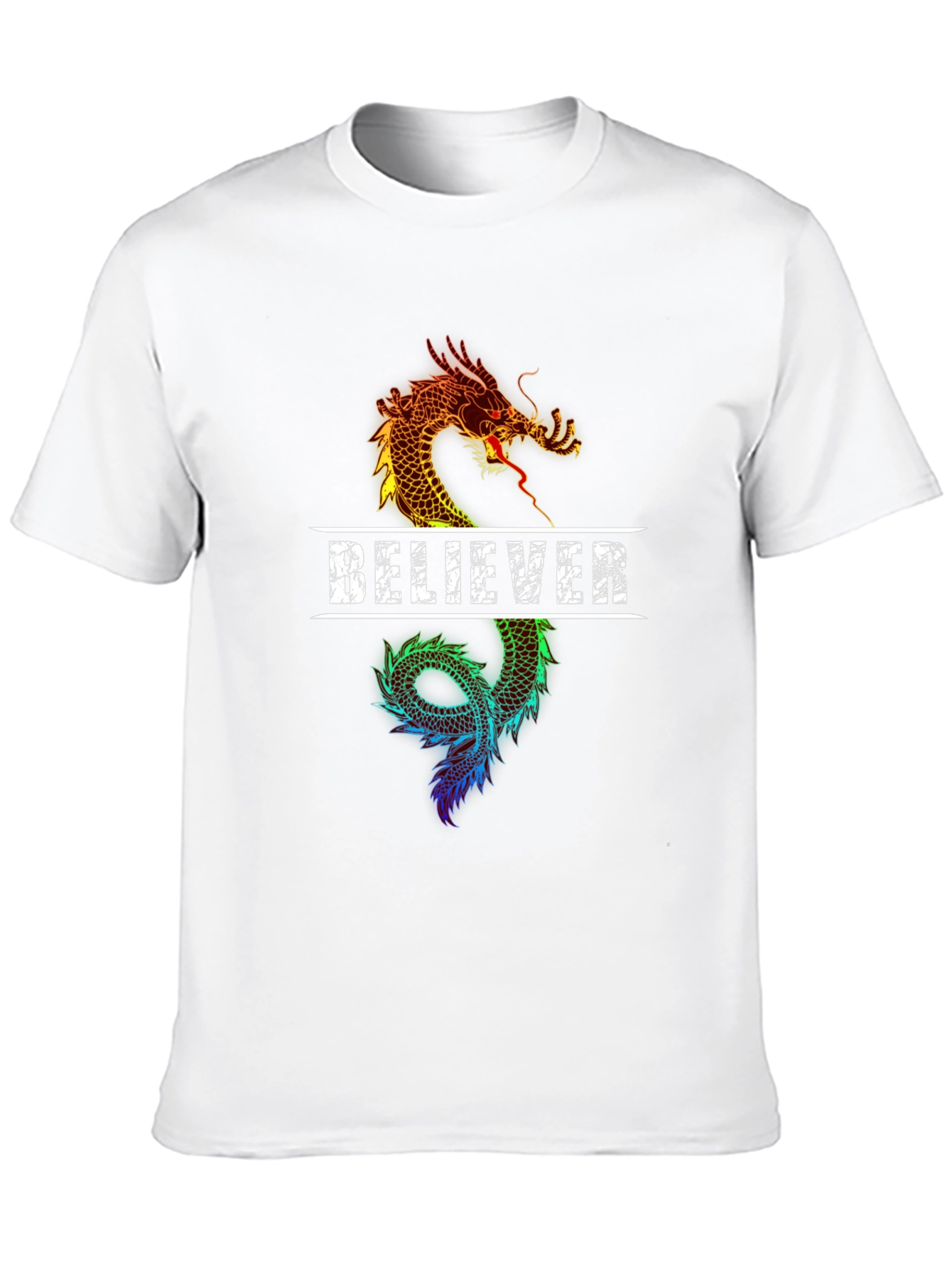 Believer Dragon Graphic Tee - Black