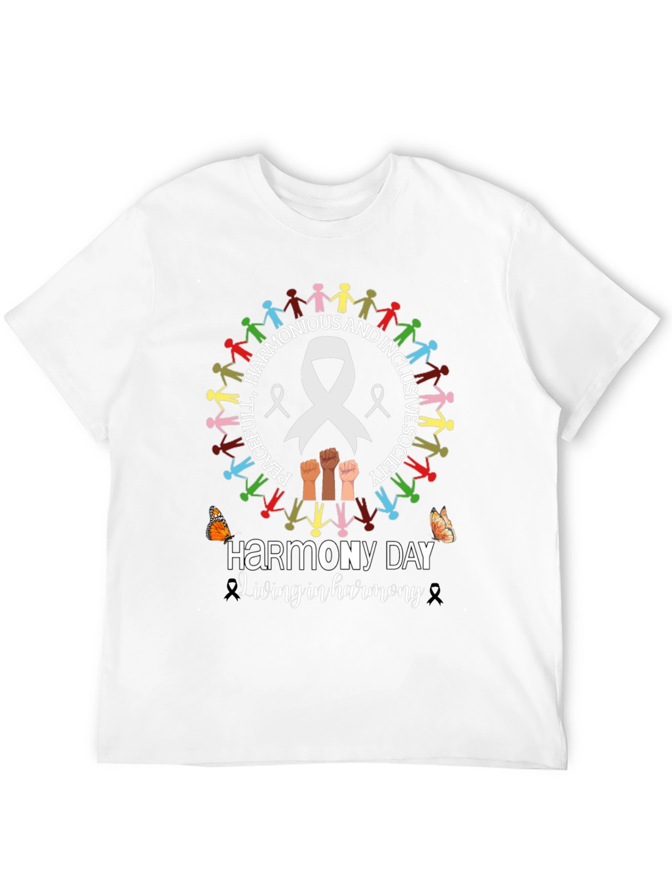 Harmony Day T-Shirt - Peaceful and Inclusive Society Tee