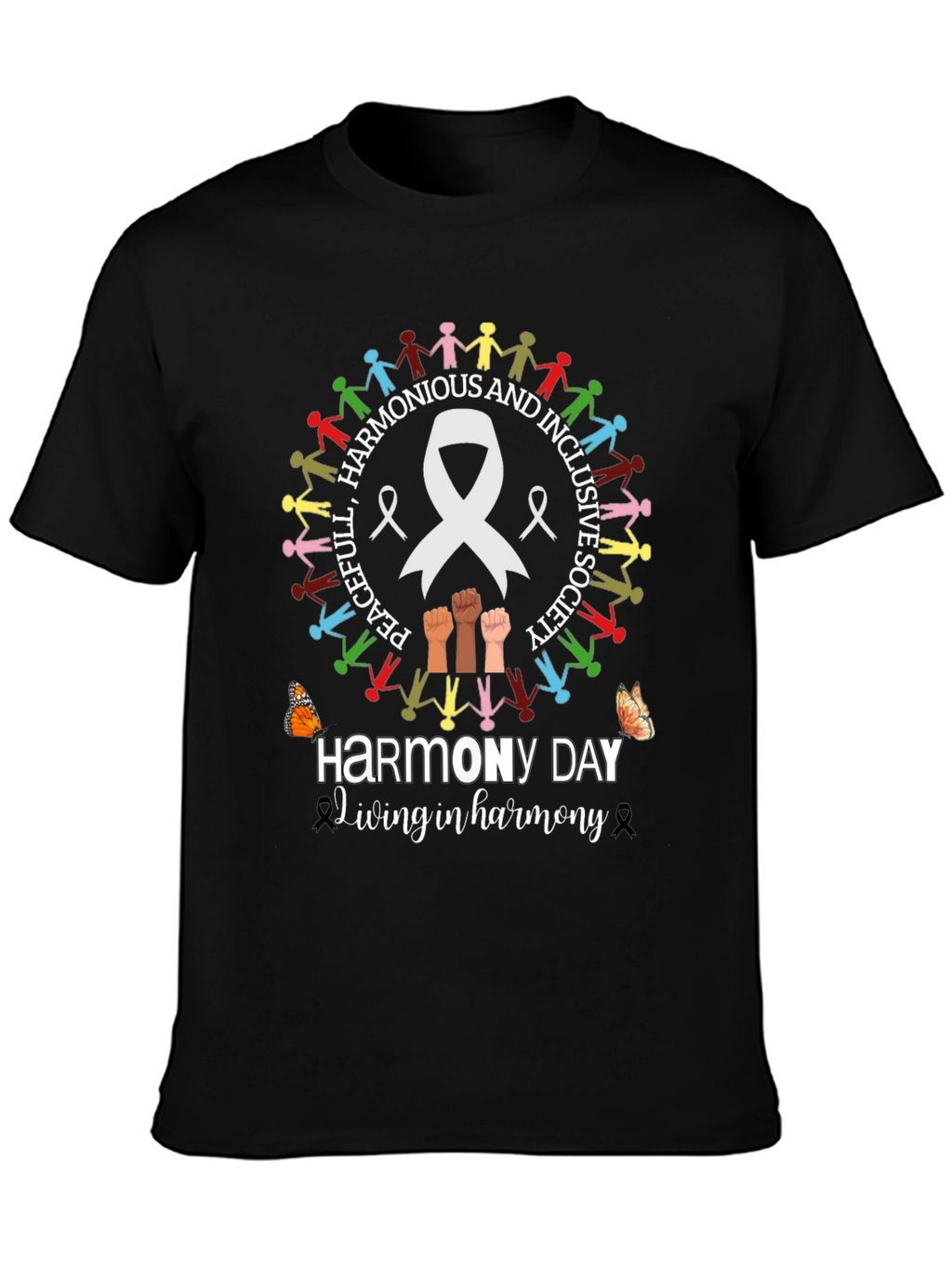 Harmony Day T-Shirt - Peaceful and Inclusive Society Tee