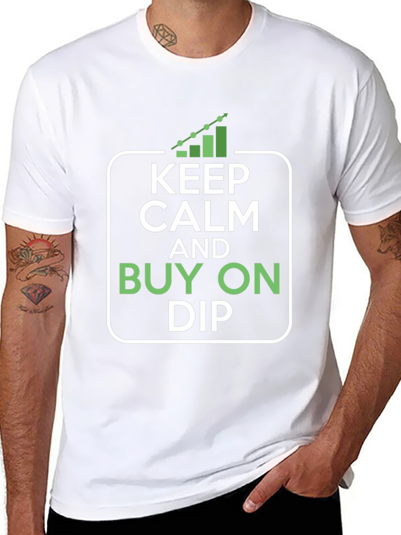 Keep Calm and Buy On Dip - Crypto T-Shirt