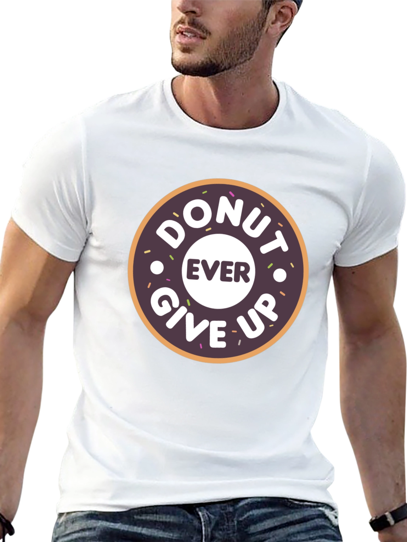Donut Ever Give Up Graphic T-Shirt