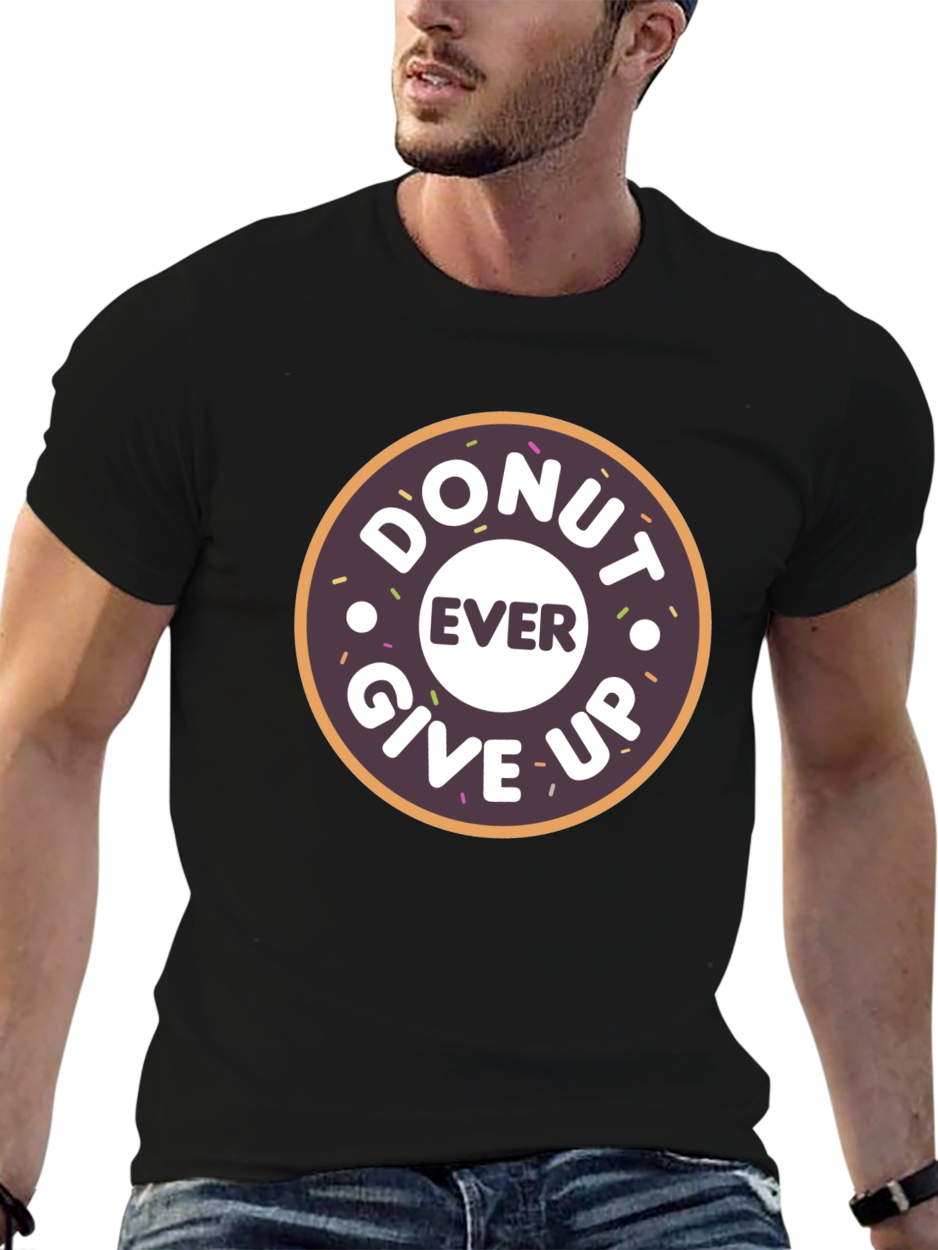 Donut Ever Give Up Graphic T-Shirt