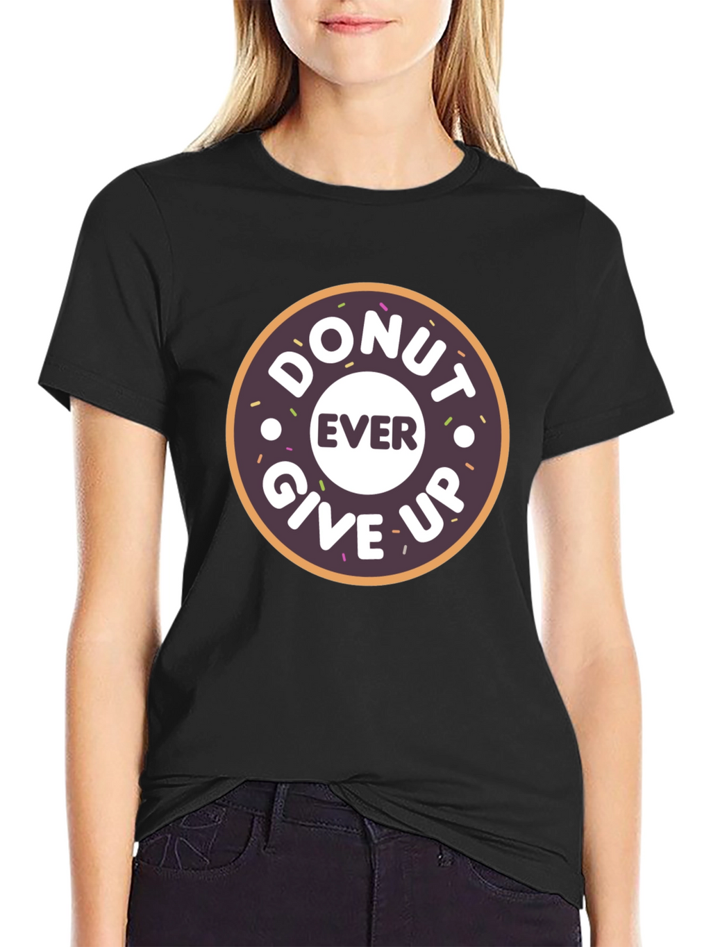 Donut Ever Give Up Graphic T-Shirt