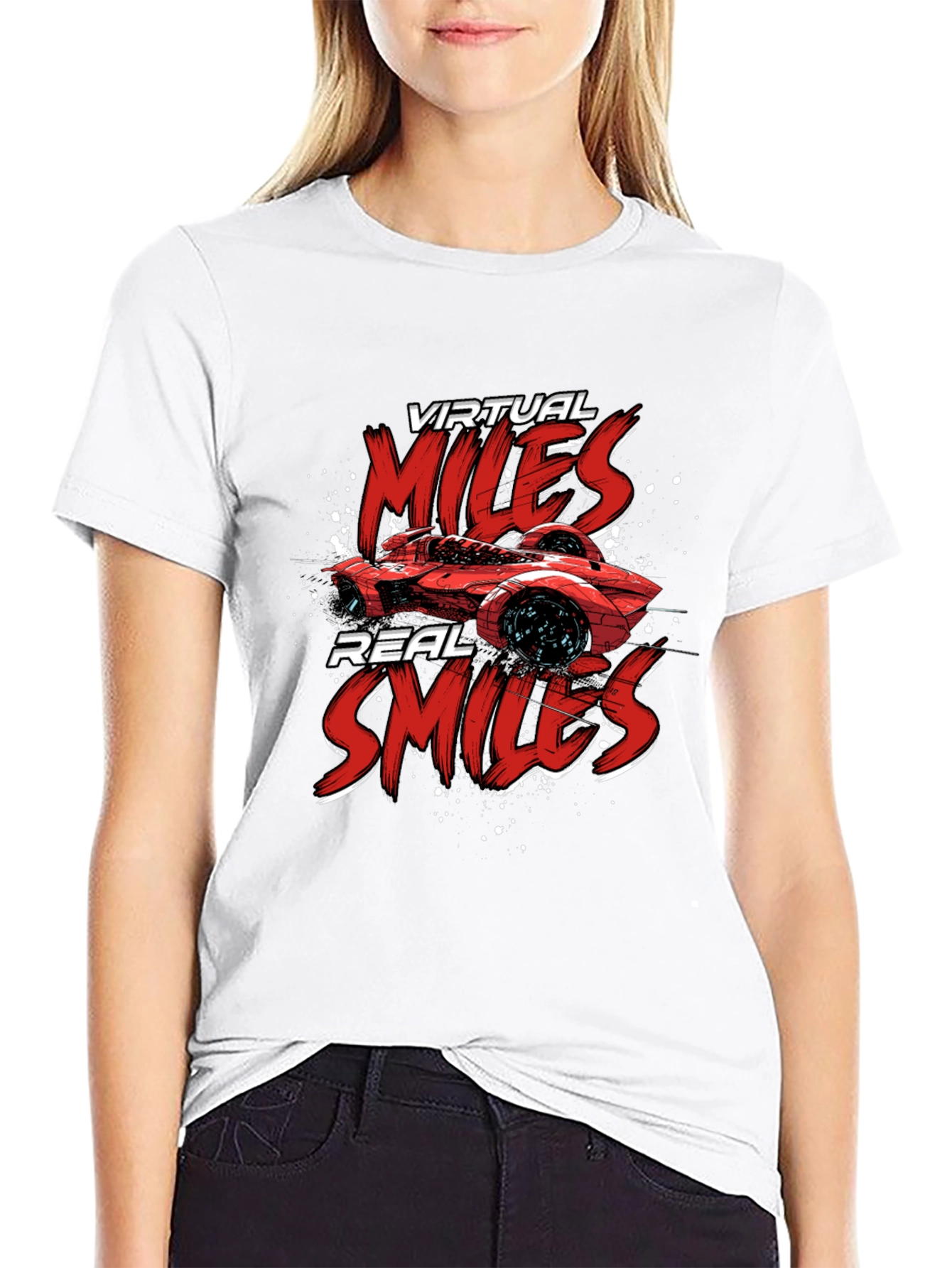 Virtual Miles Real Smiles Graphic Tee
