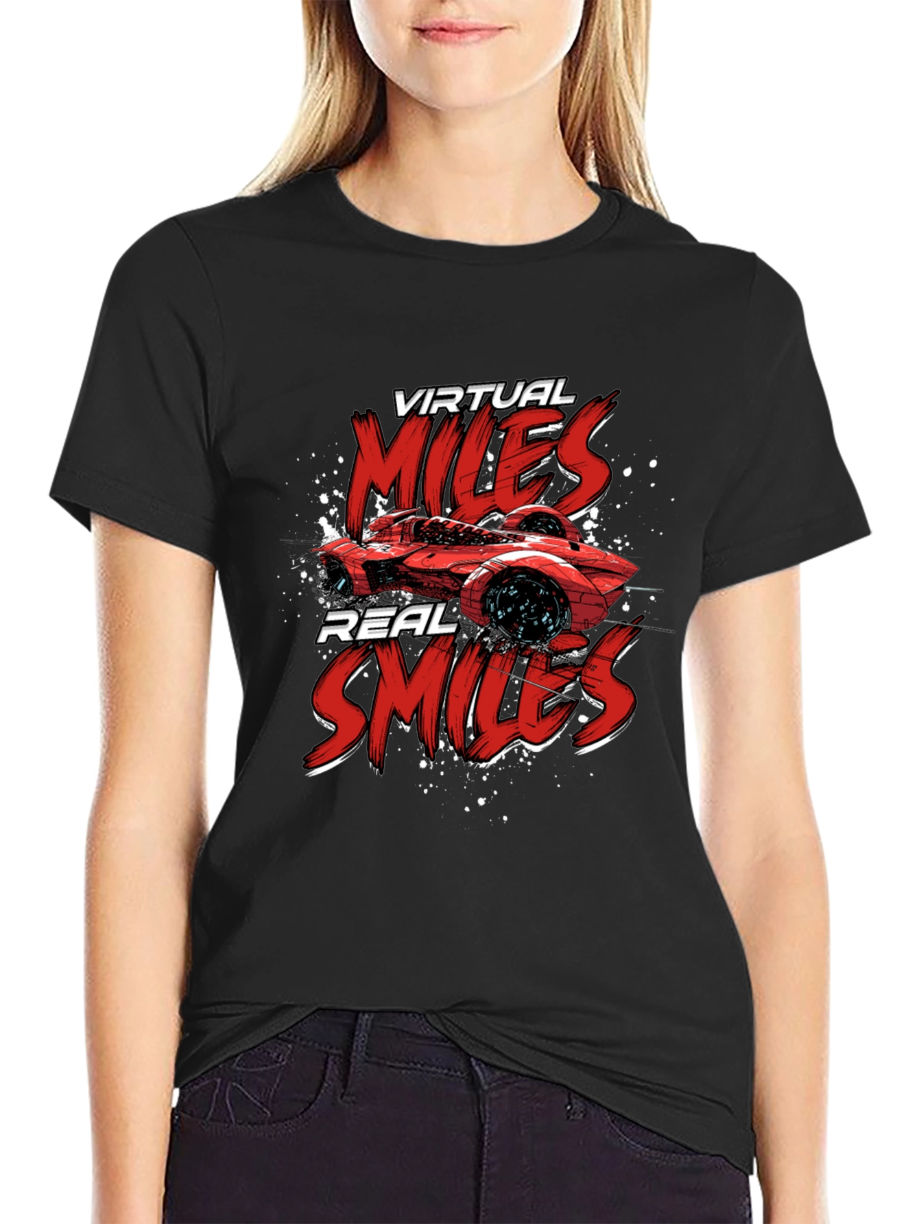 Virtual Miles Real Smiles Graphic Tee