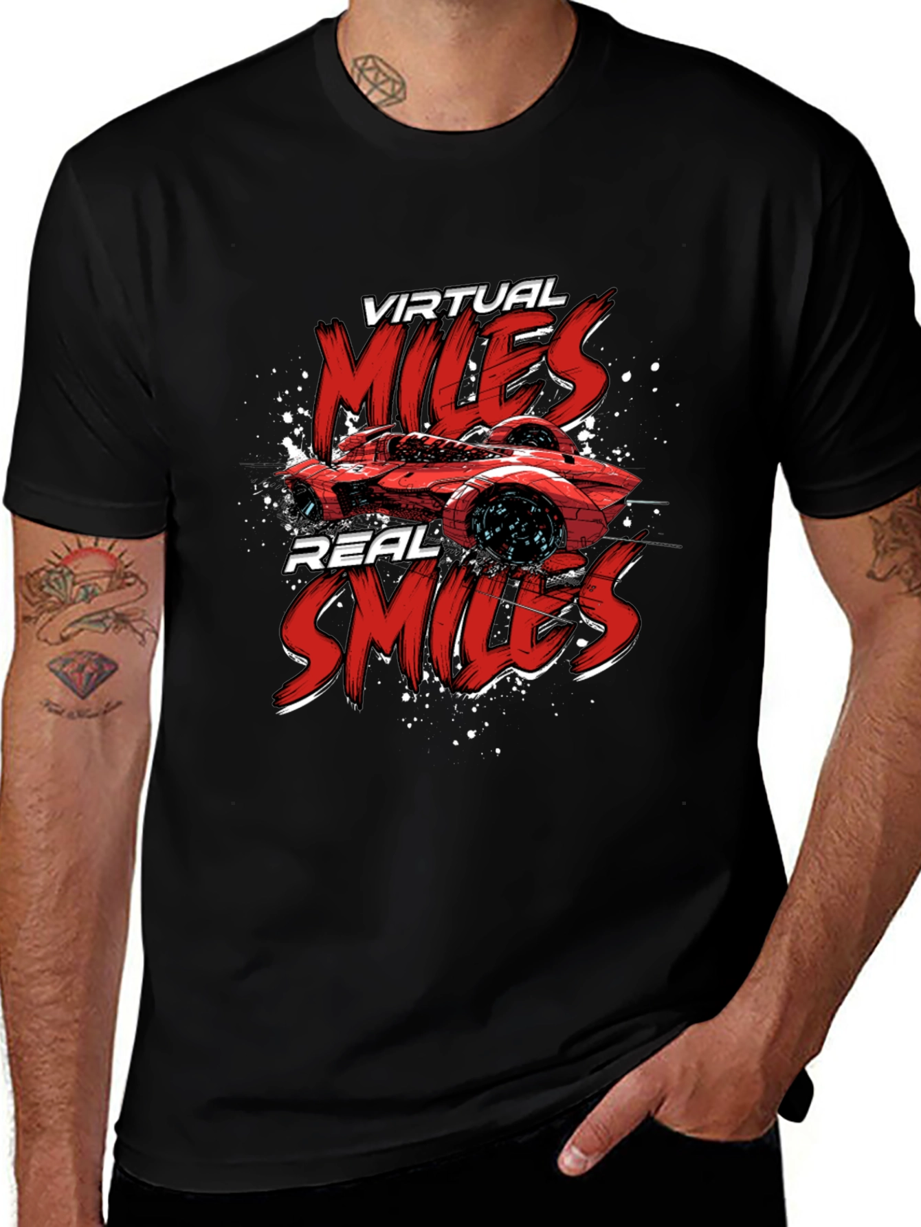 Virtual Miles Real Smiles Graphic Tee