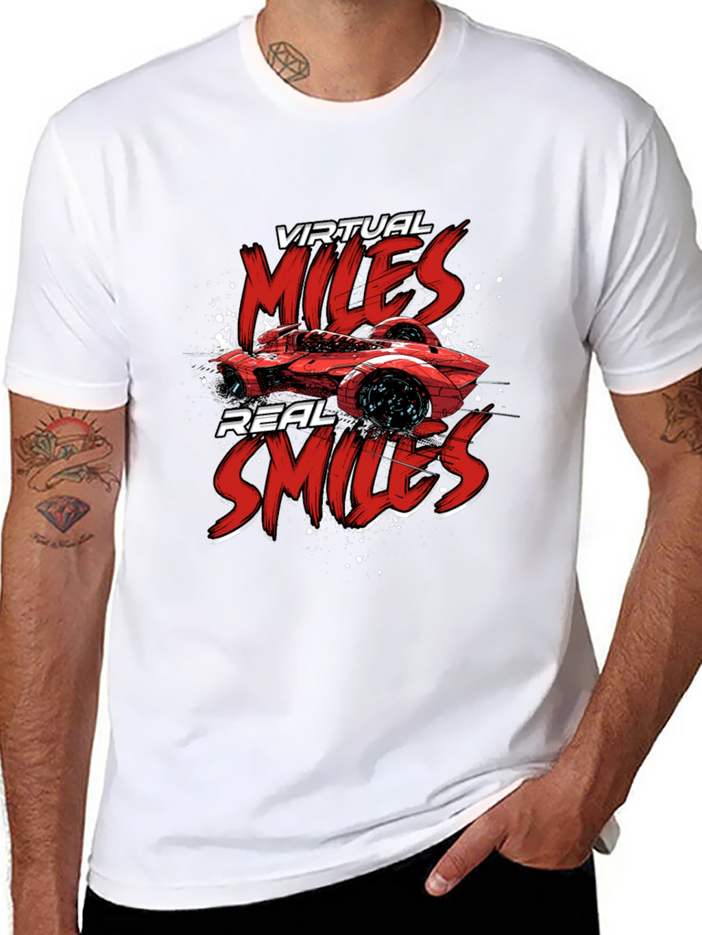 Virtual Miles Real Smiles Graphic Tee