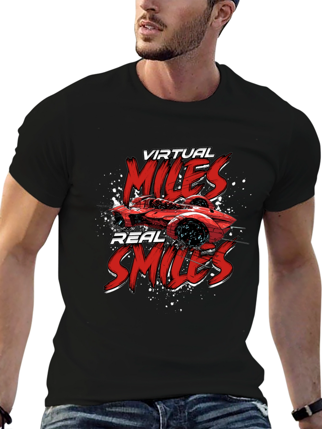 Virtual Miles Real Smiles Graphic Tee