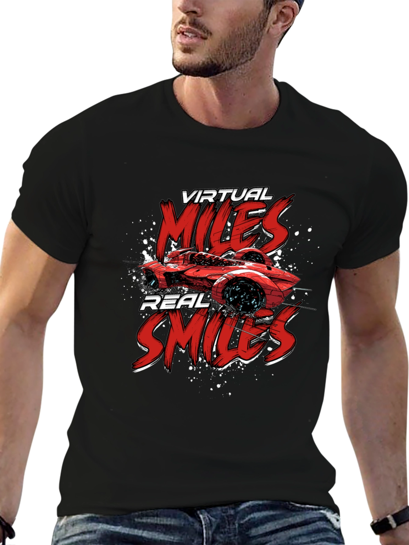Virtual Miles Real Smiles Graphic Tee