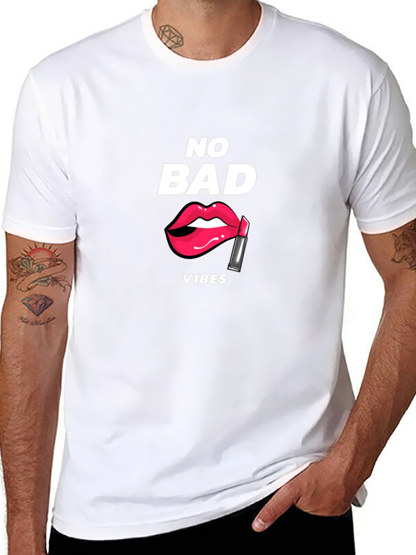 No Bad Vibes Graphic Tee - Stylish Black T-Shirt