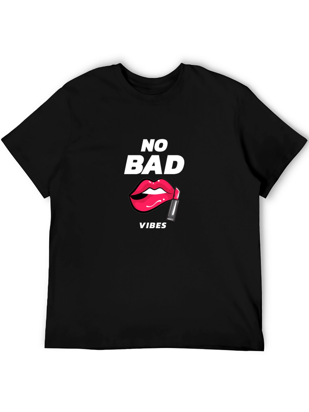 No Bad Vibes Graphic Tee - Stylish Black T-Shirt