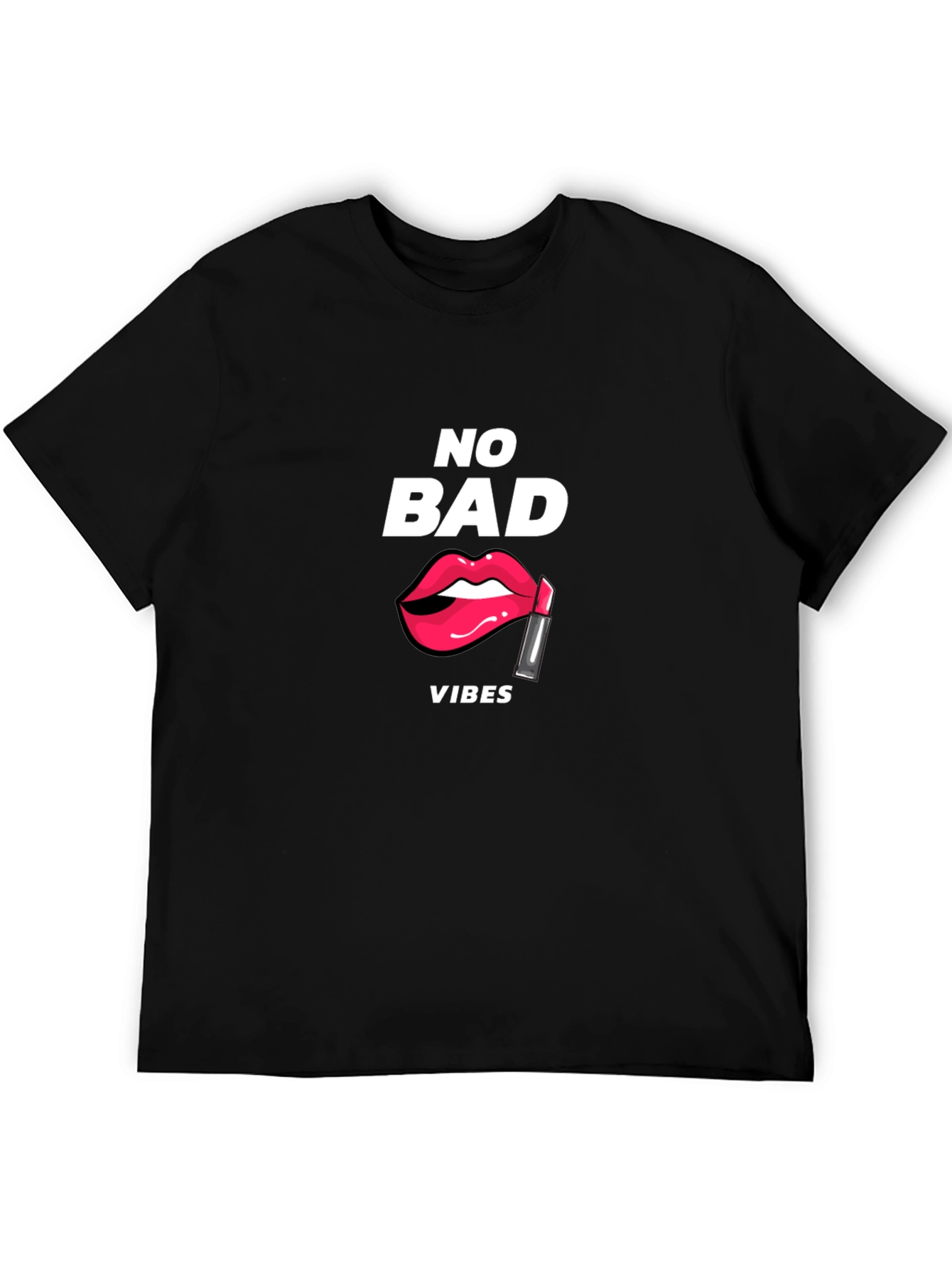 No Bad Vibes Graphic Tee - Stylish Black T-Shirt
