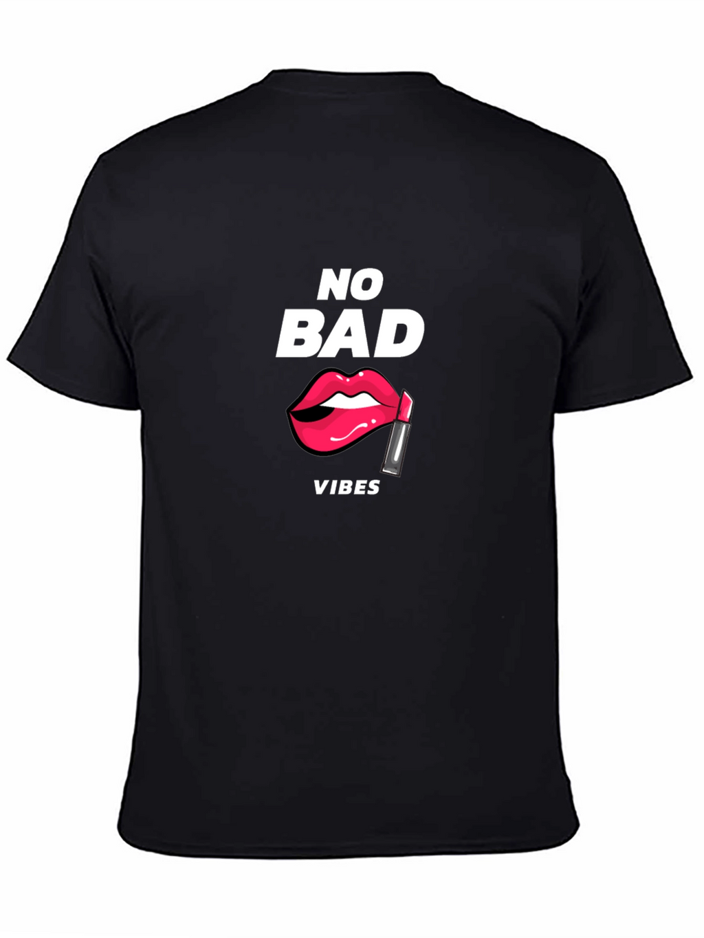 No Bad Vibes Graphic Tee - Stylish Black T-Shirt