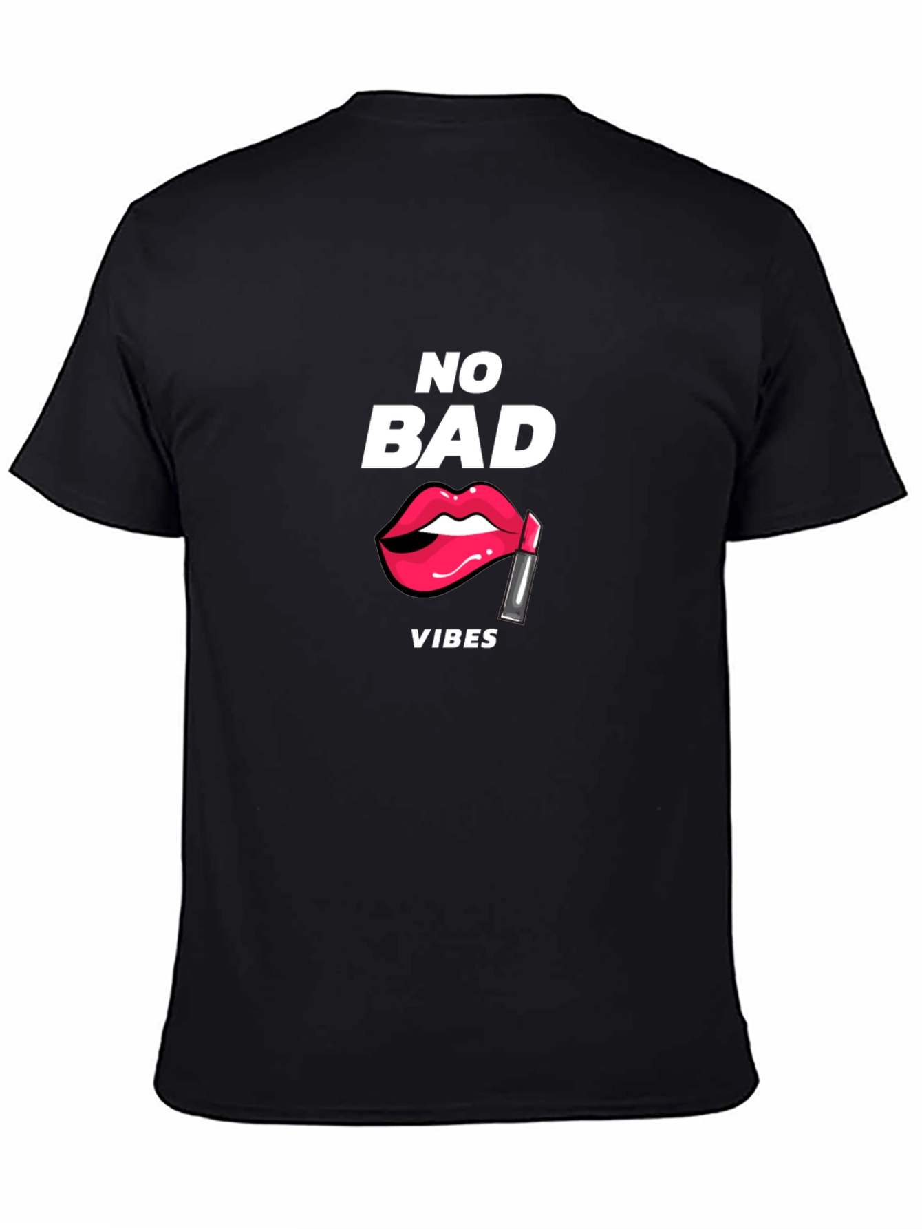 No Bad Vibes Graphic Tee - Stylish Black T-Shirt