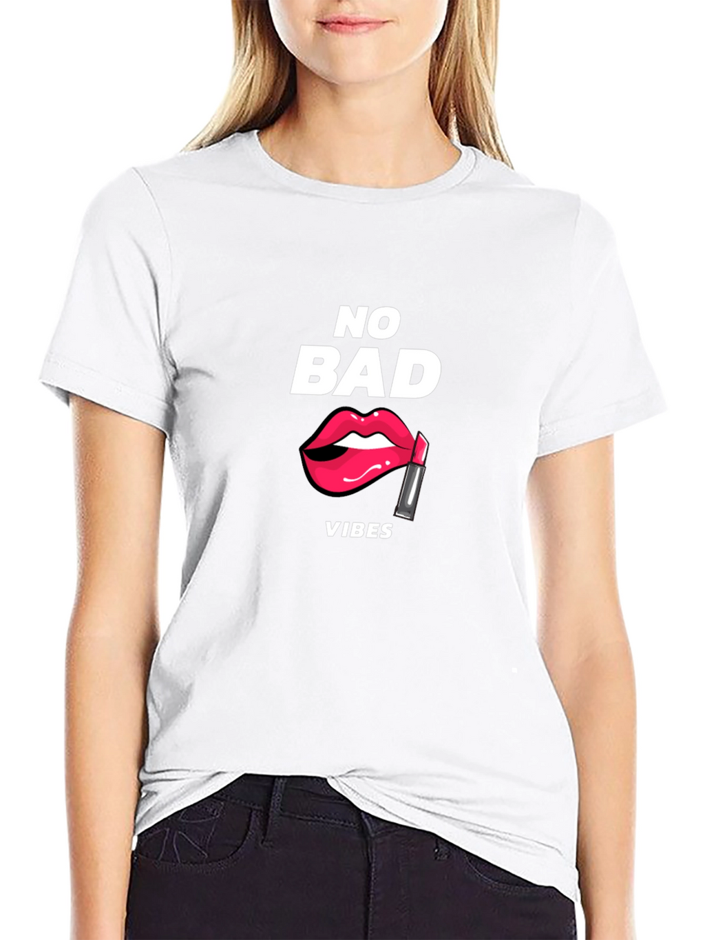 No Bad Vibes Graphic Tee - Stylish Black T-Shirt