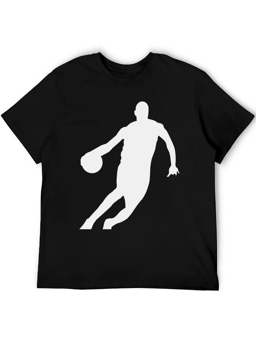 Basketball Player Graphic Tee - Black Cotton