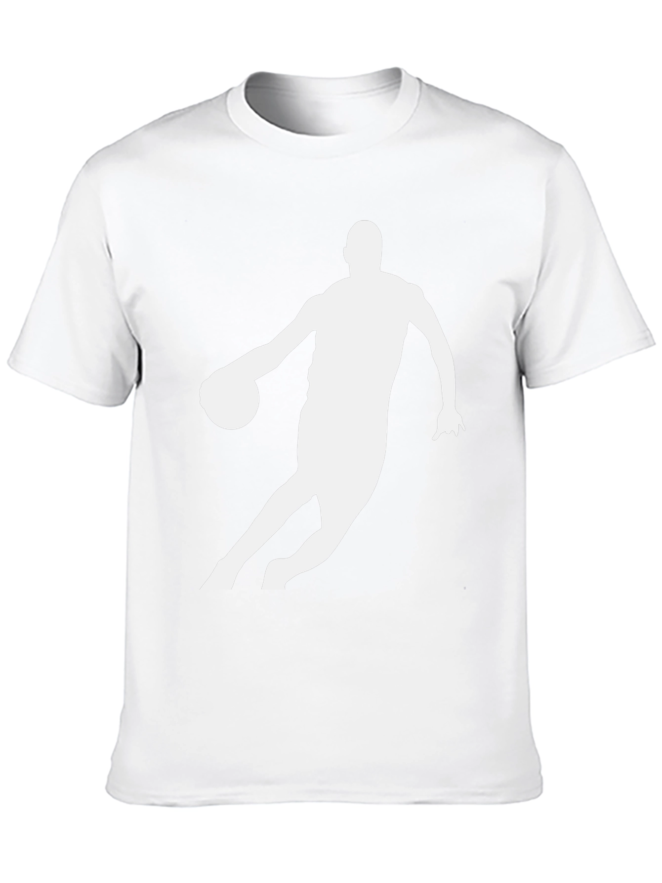 Basketball Player Graphic Tee - Black Cotton