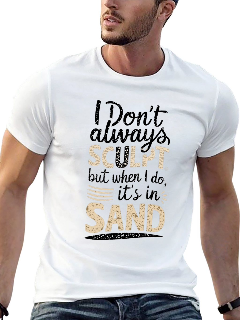 Funny Sand Sculpting Graphic T-Shirt