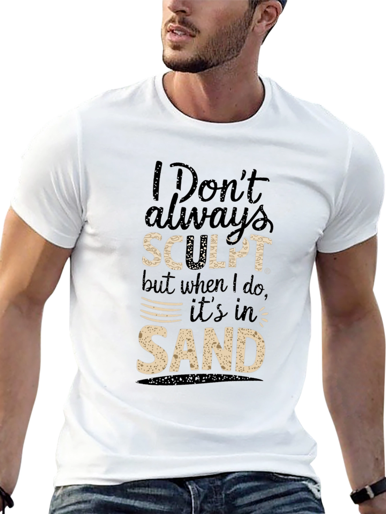 Funny Sand Sculpting Graphic T-Shirt