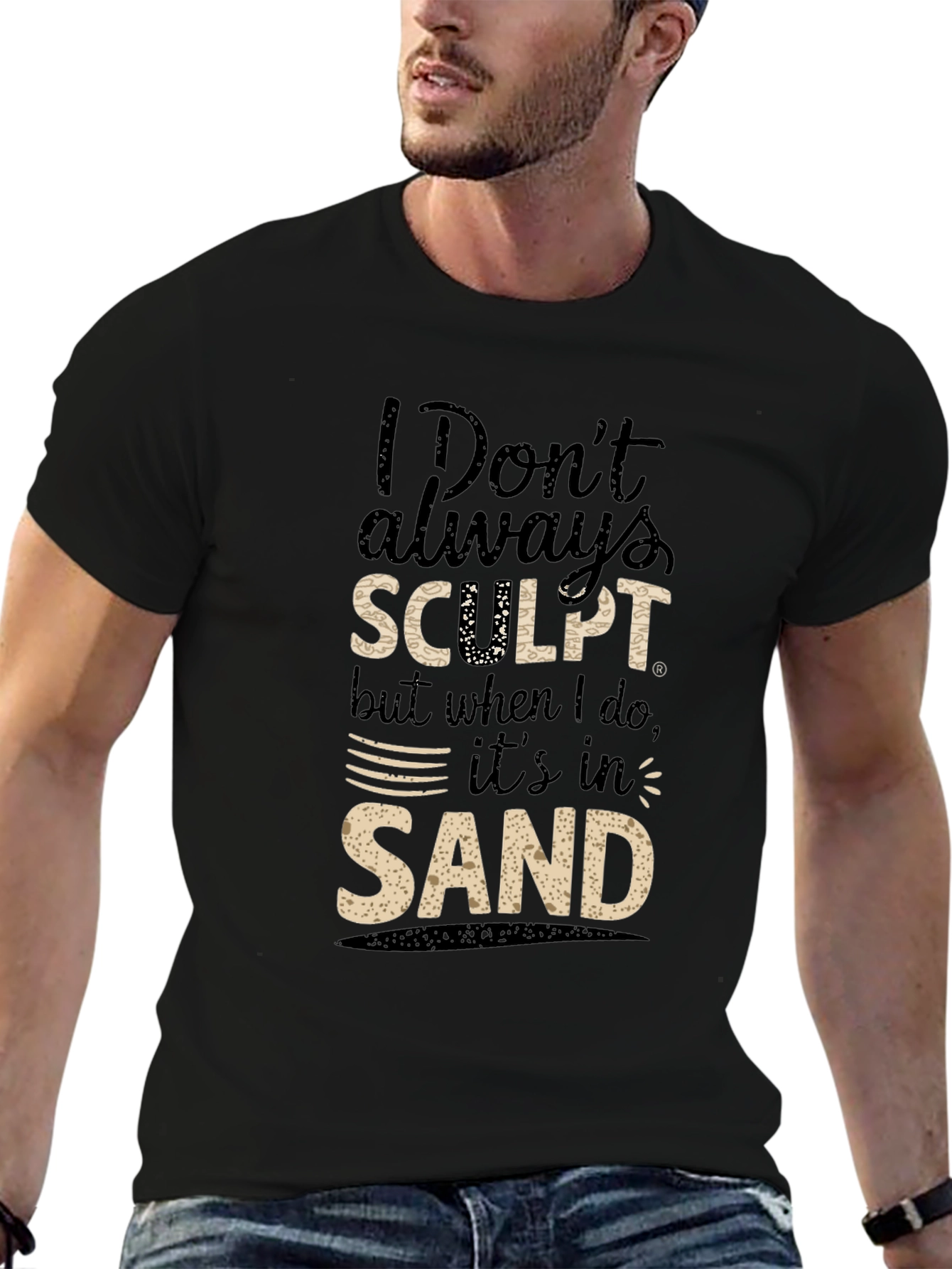 Funny Sand Sculpting Graphic T-Shirt