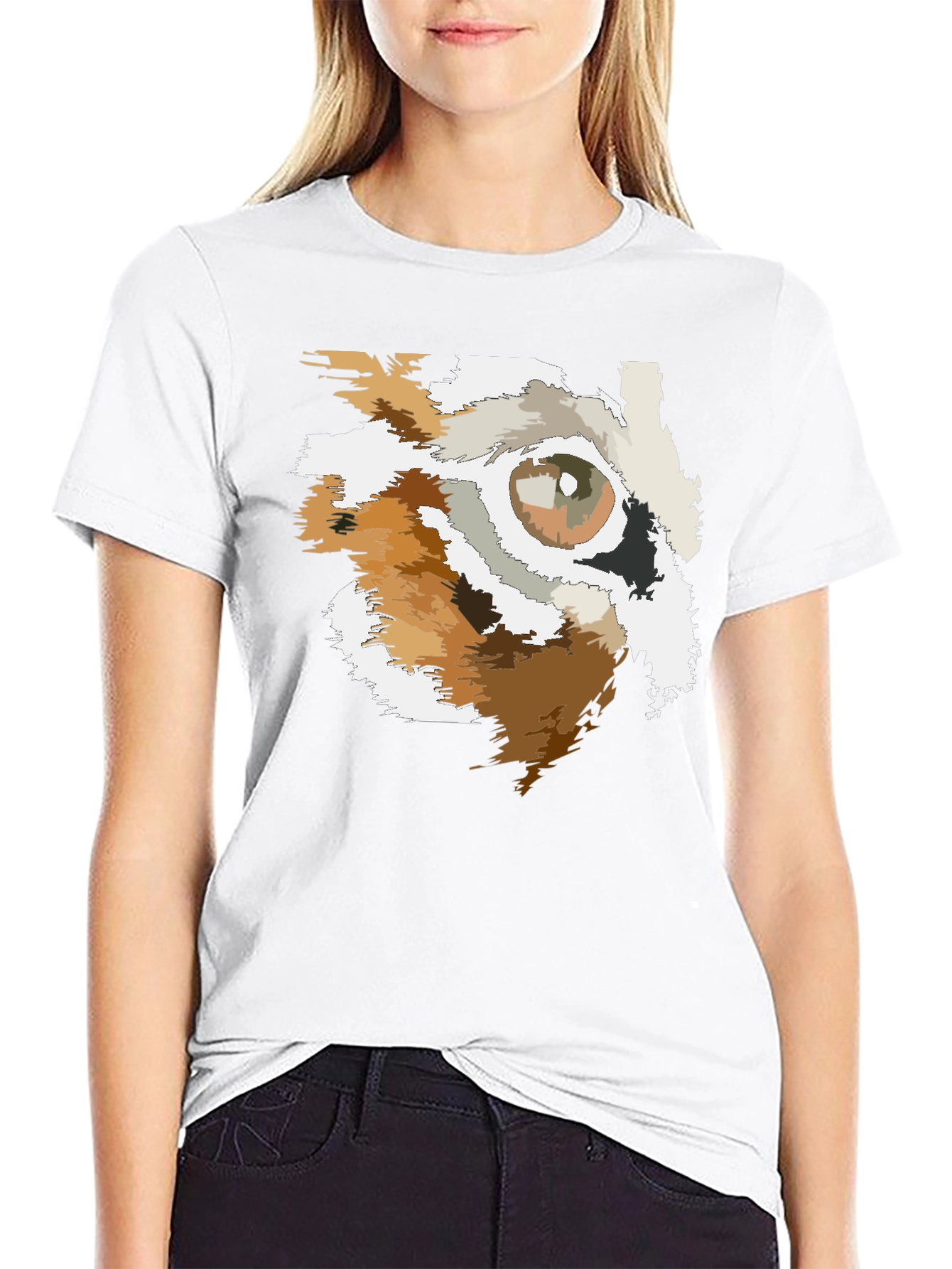 Abstract Eye Graphic Black T-Shirt