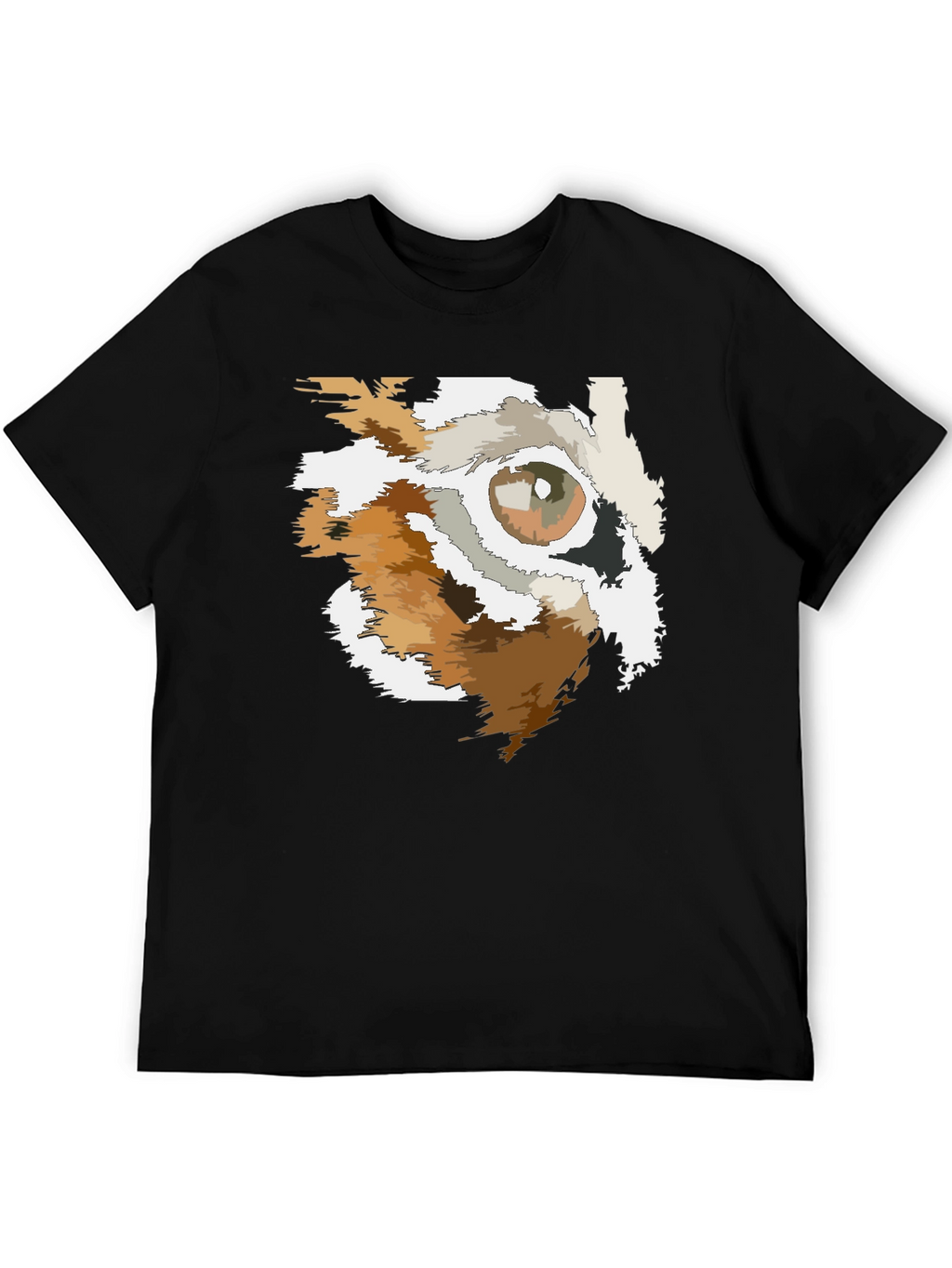 Abstract Eye Graphic Black T-Shirt