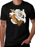 Abstract Eye Graphic Black T-Shirt