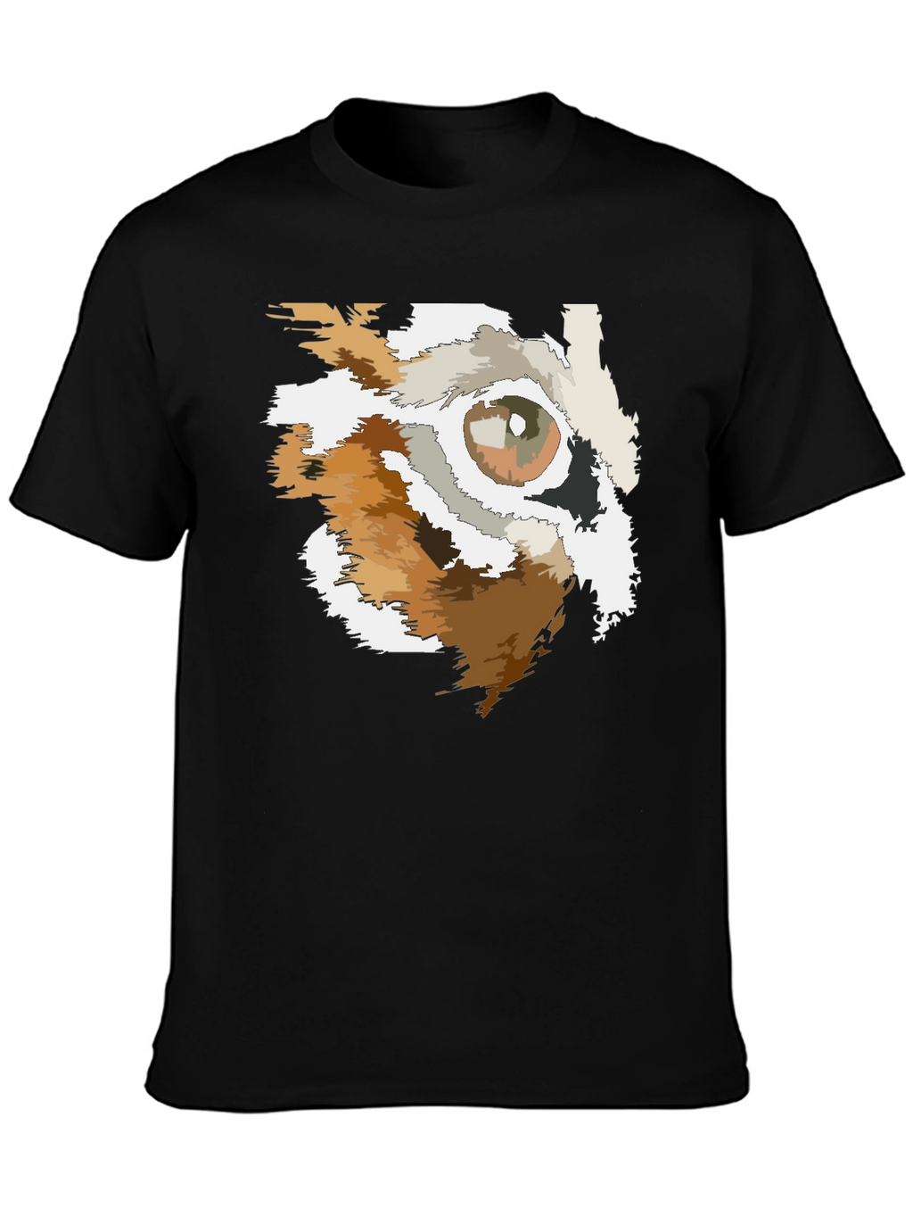 Abstract Eye Graphic Black T-Shirt