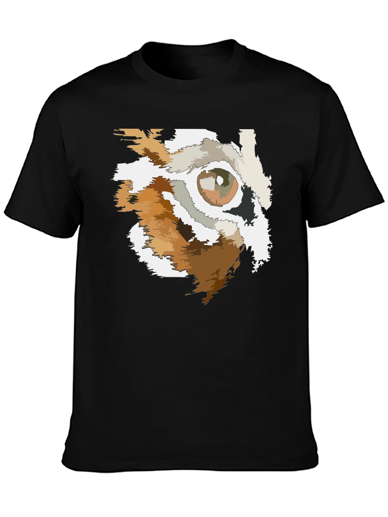 Abstract Eye Graphic Black T-Shirt