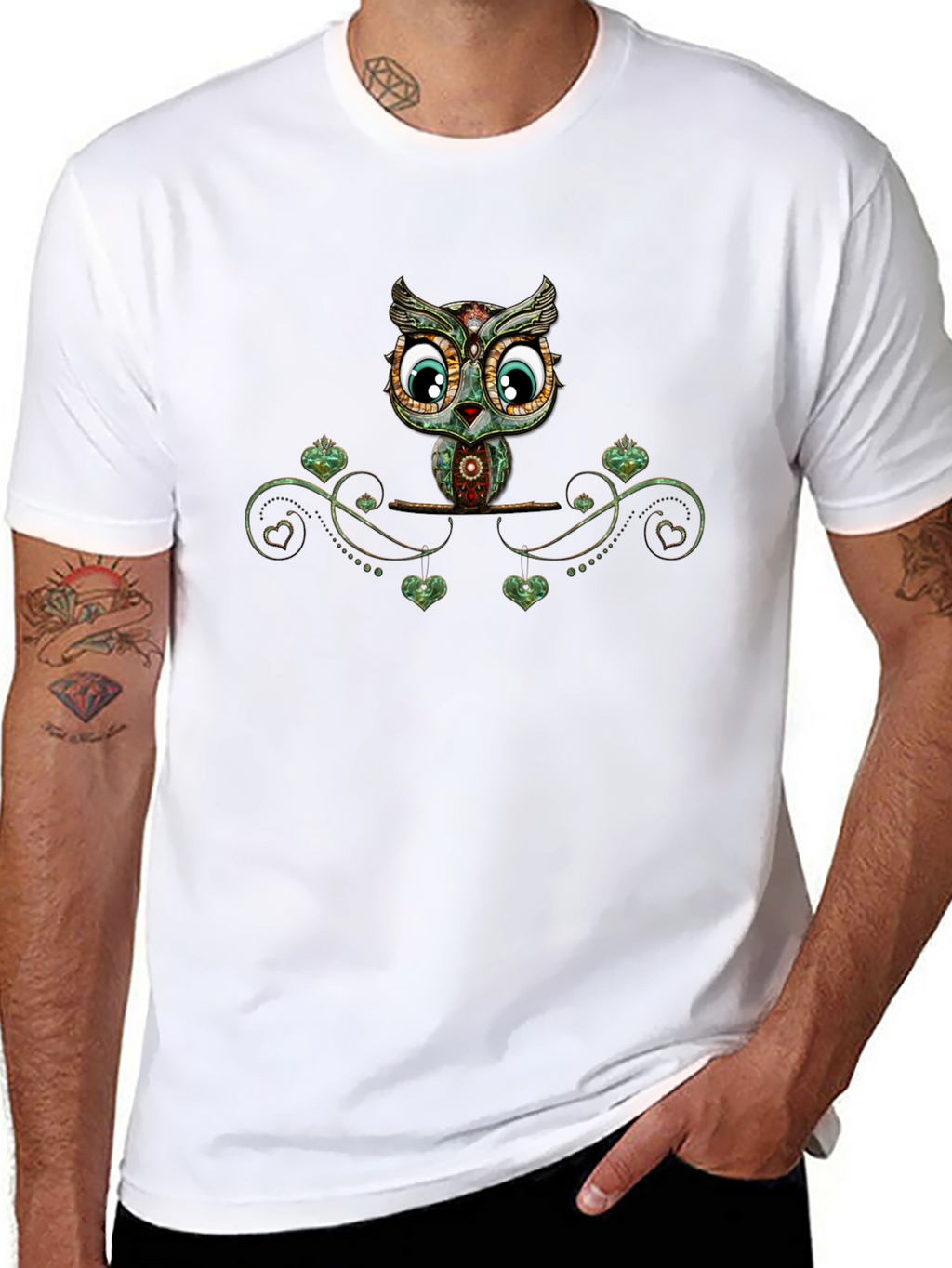 Owl Graphic Print T-Shirt - Unique Design