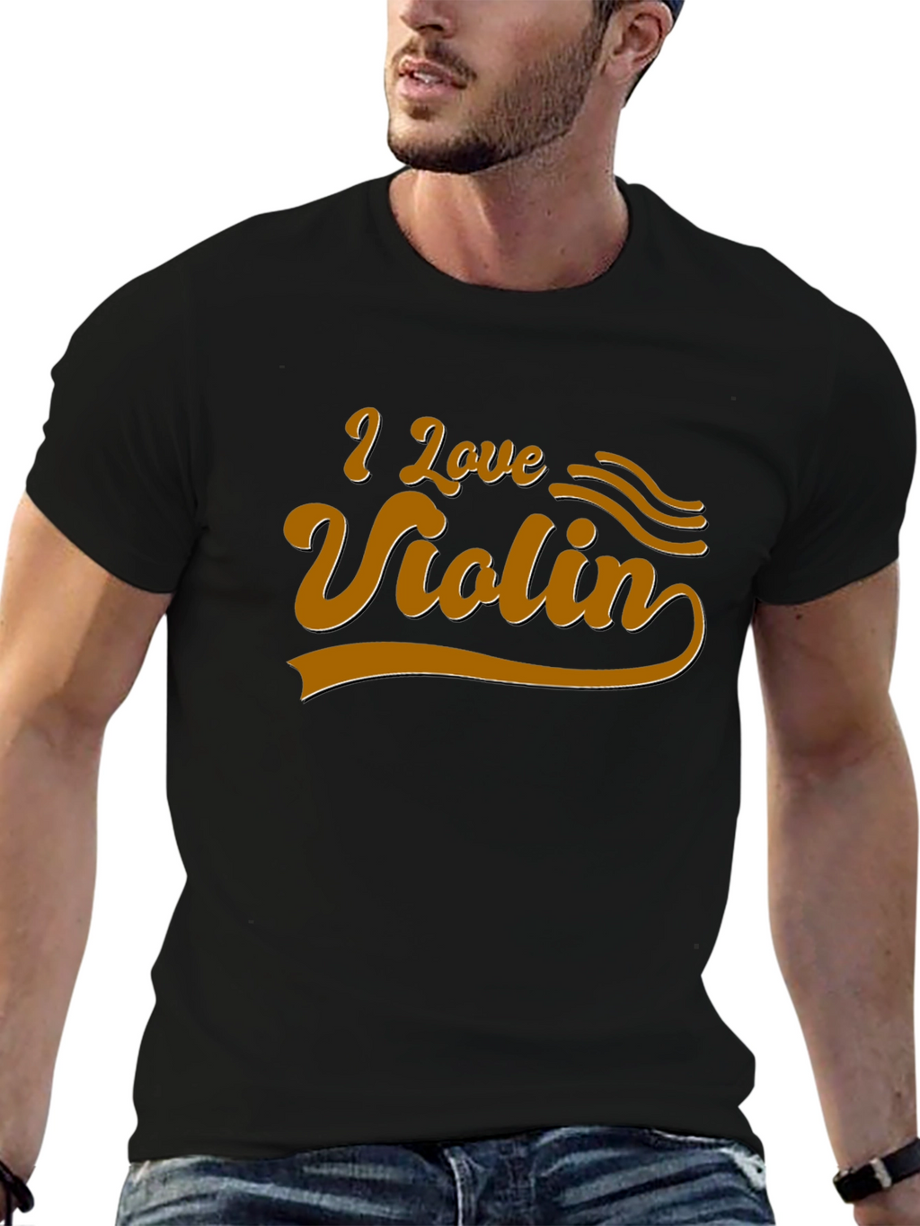 I Love Violin Graphic Tee - Music Lover T-Shirt