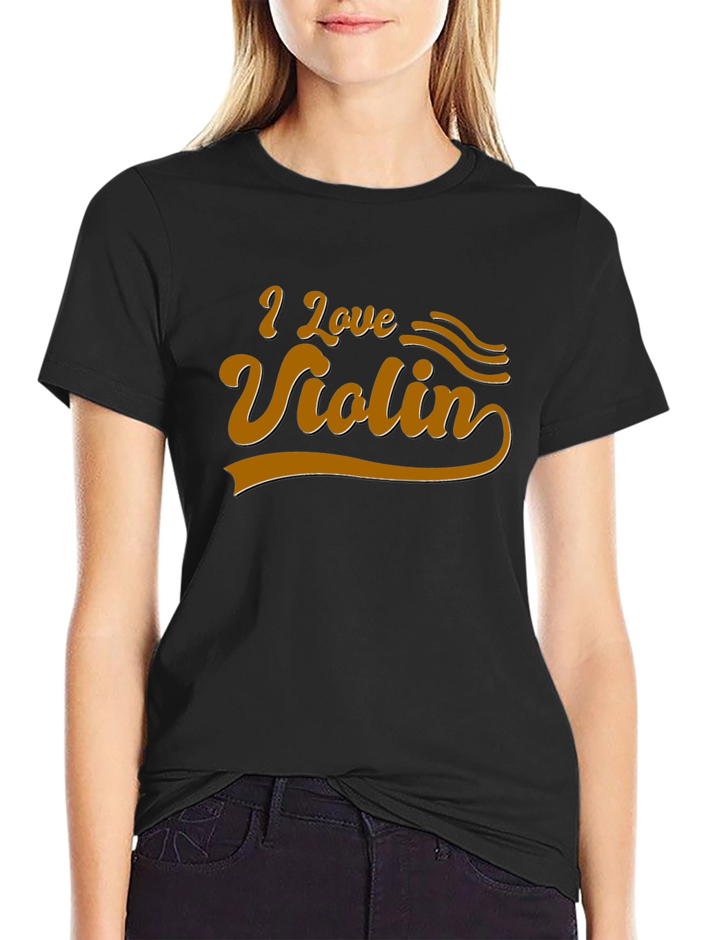 I Love Violin Graphic Tee - Music Lover T-Shirt