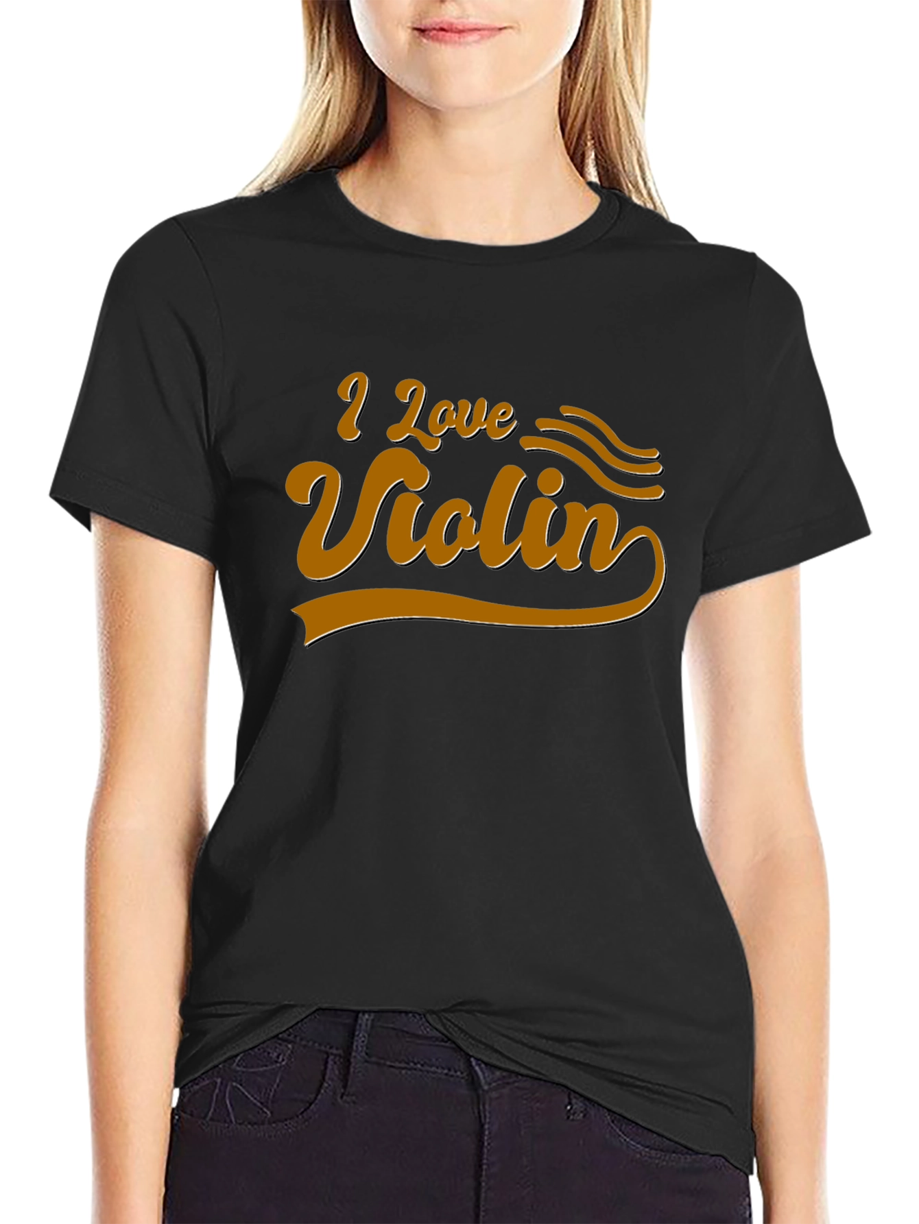 I Love Violin Graphic Tee - Music Lover T-Shirt