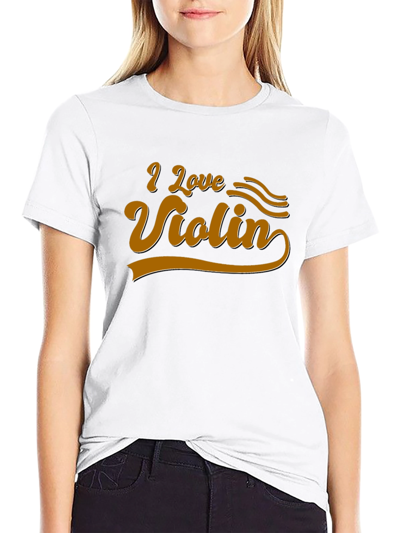 I Love Violin Graphic Tee - Music Lover T-Shirt