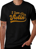 I Love Violin Graphic Tee - Music Lover T-Shirt