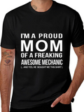 Proud Mom Mechanic T-Shirt - Gift Idea