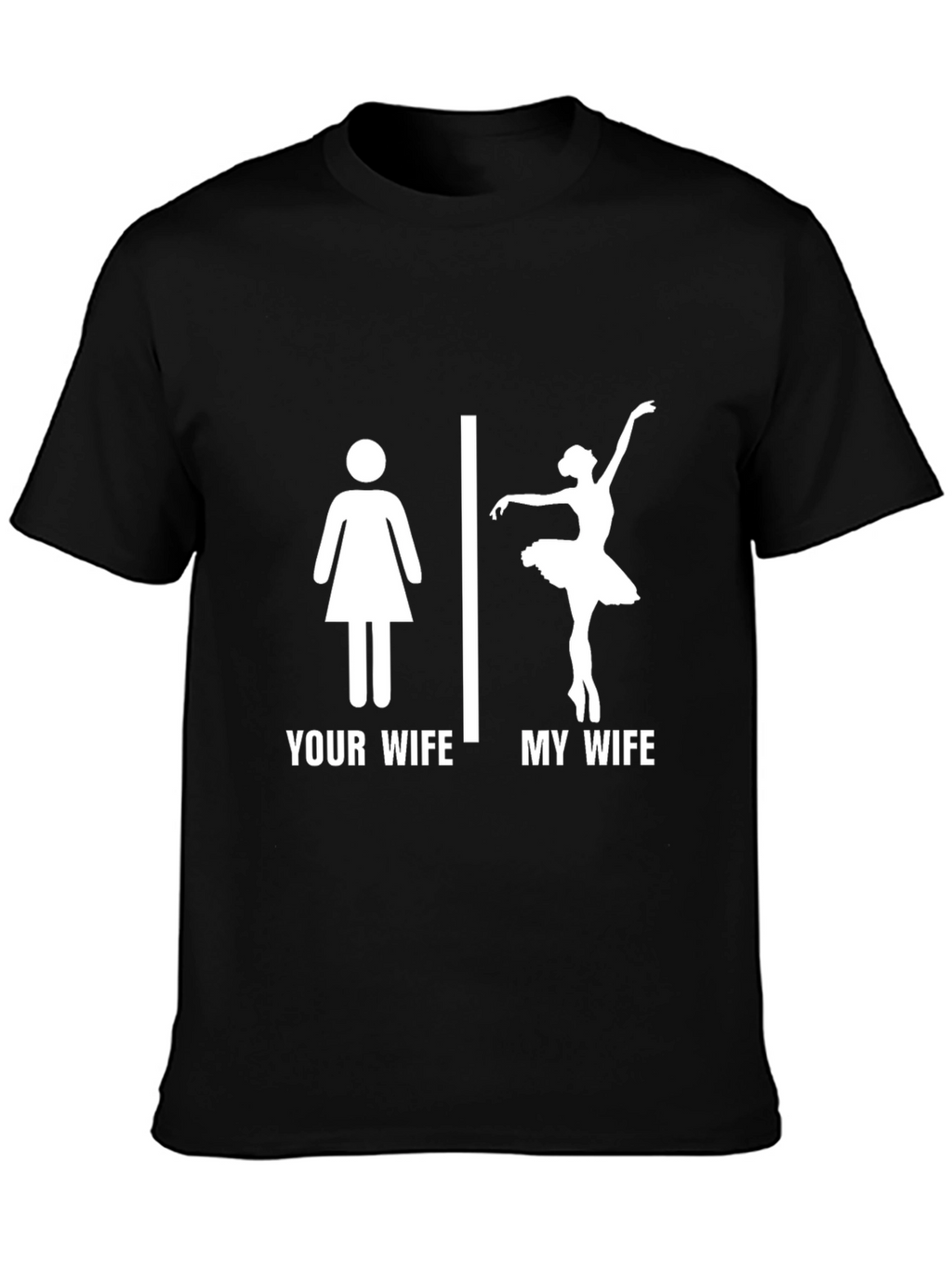 Funny My Wife Ballerina T-Shirt - Black