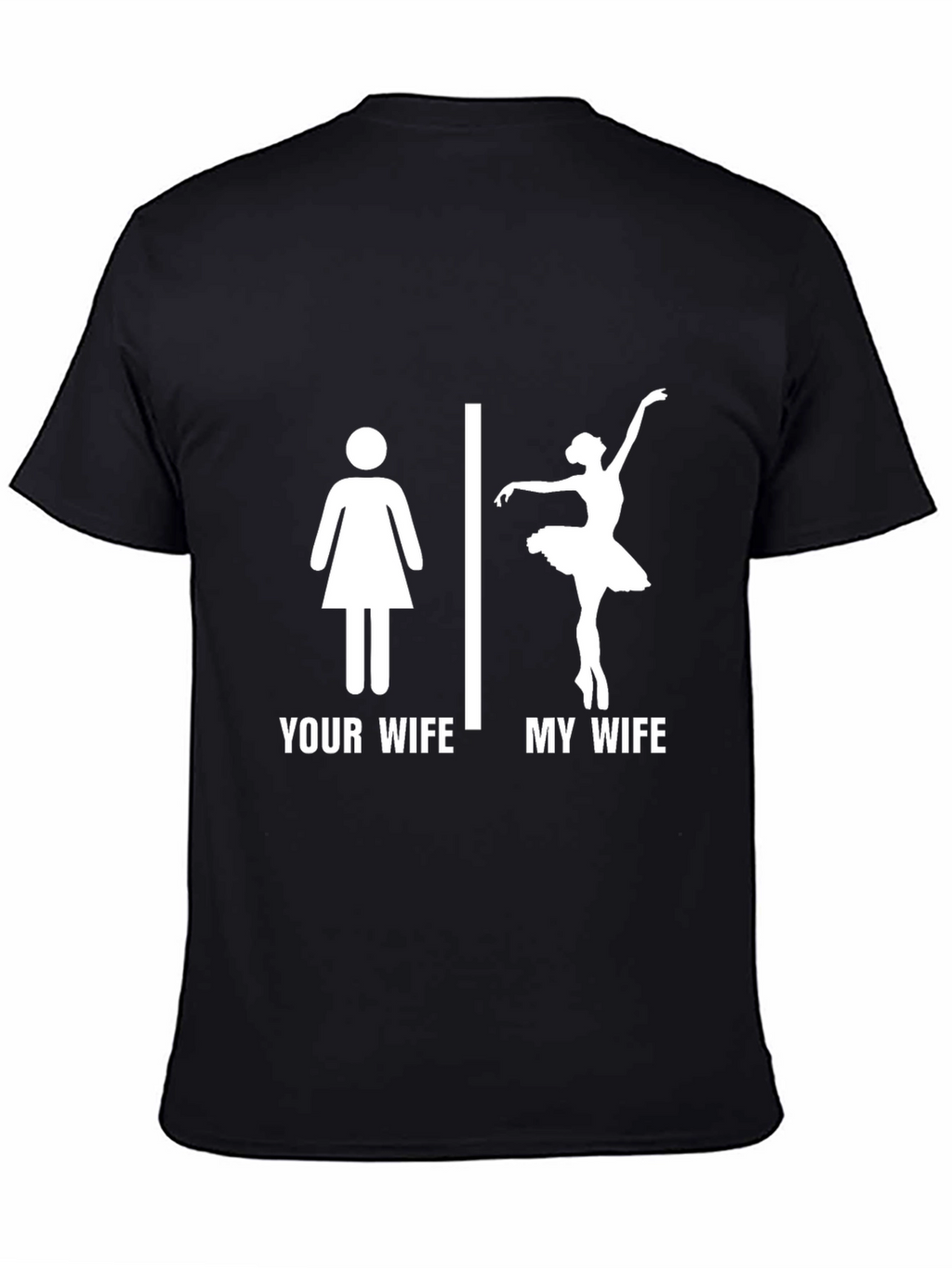 Funny My Wife Ballerina T-Shirt - Black