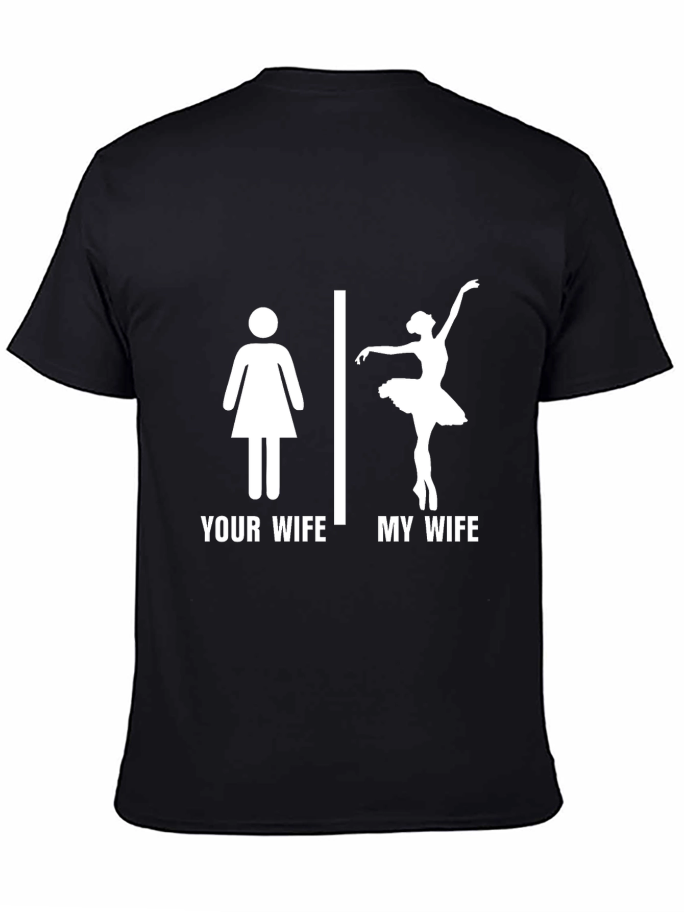 Funny My Wife Ballerina T-Shirt - Black
