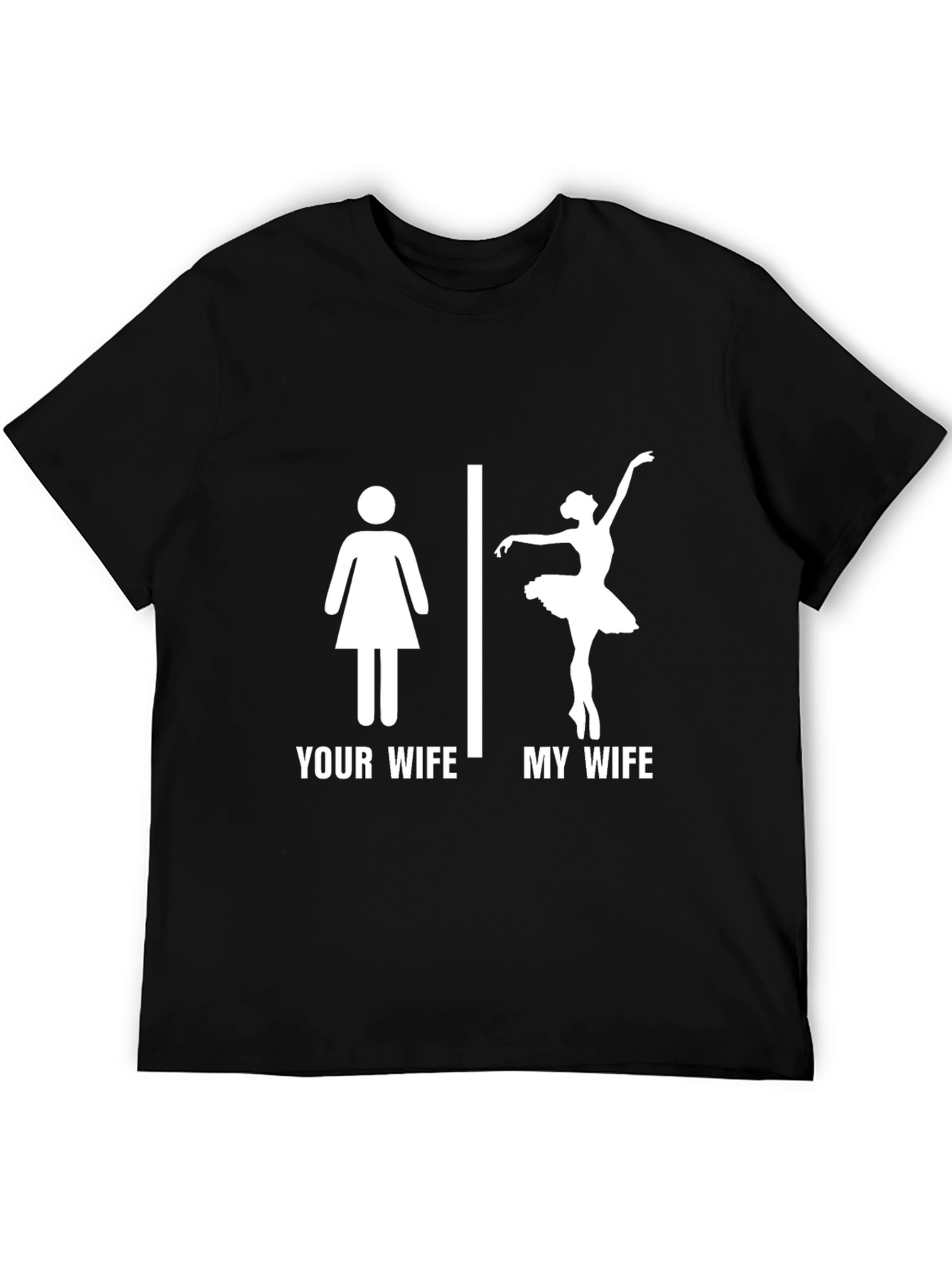 Funny My Wife Ballerina T-Shirt - Black