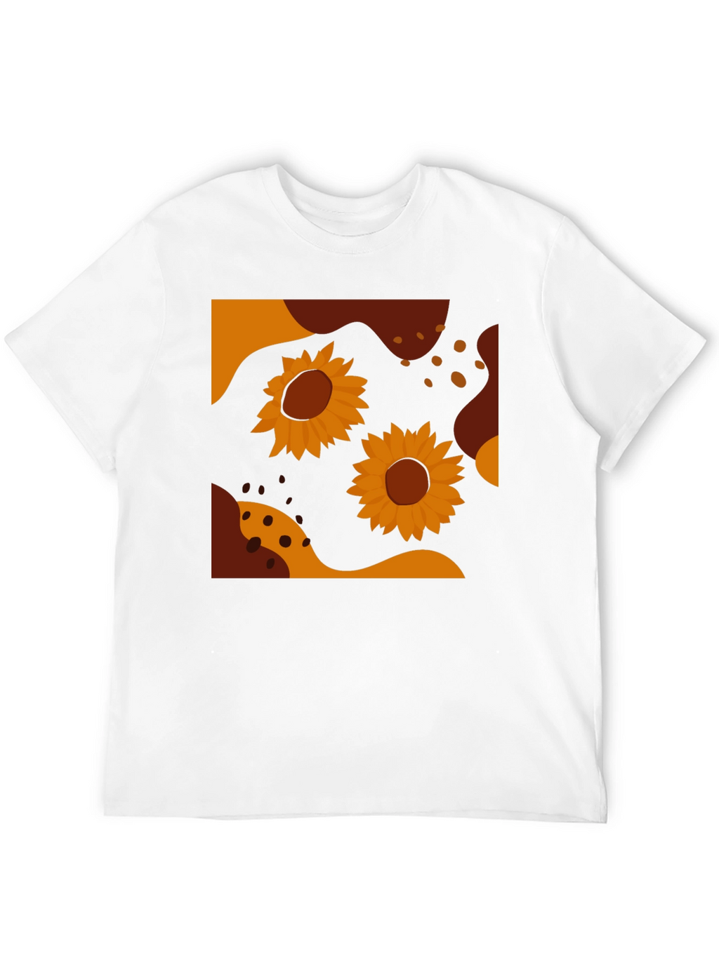 Sunflower Graphic Tee - Modern Abstract Design